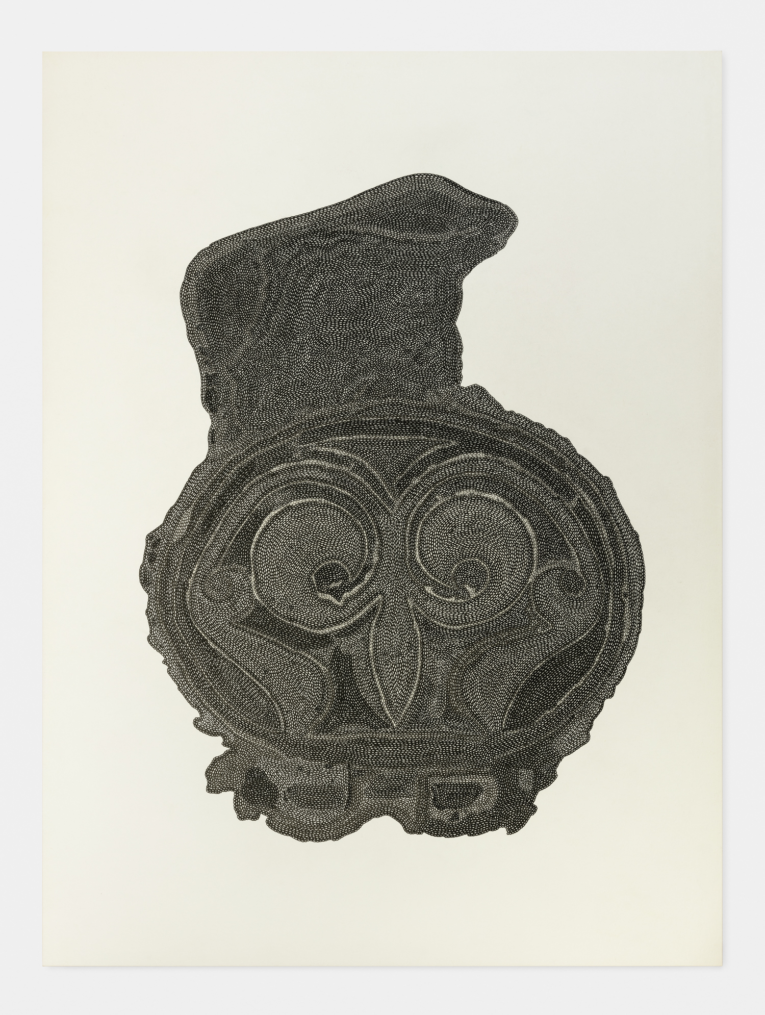 Lupo Borgonovo, OV, 2021, Felt tip pen on paper, 100 x 70 cm