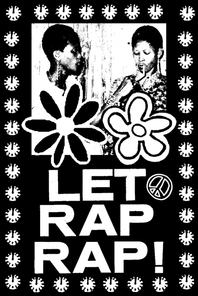 The People’s Voice - D.A.I.S.Y, 2019235cm x 350cmCollage and photographic images on paperAn acronym standing for “da inner sound, y’all”, introduced by De La Soul, spreading peace & harmony. H. Rap. Brown was the Black Panther Party minister of justice. The Lijadu Sisters, music duo from Nigeria and cousins of Fela Kuti.