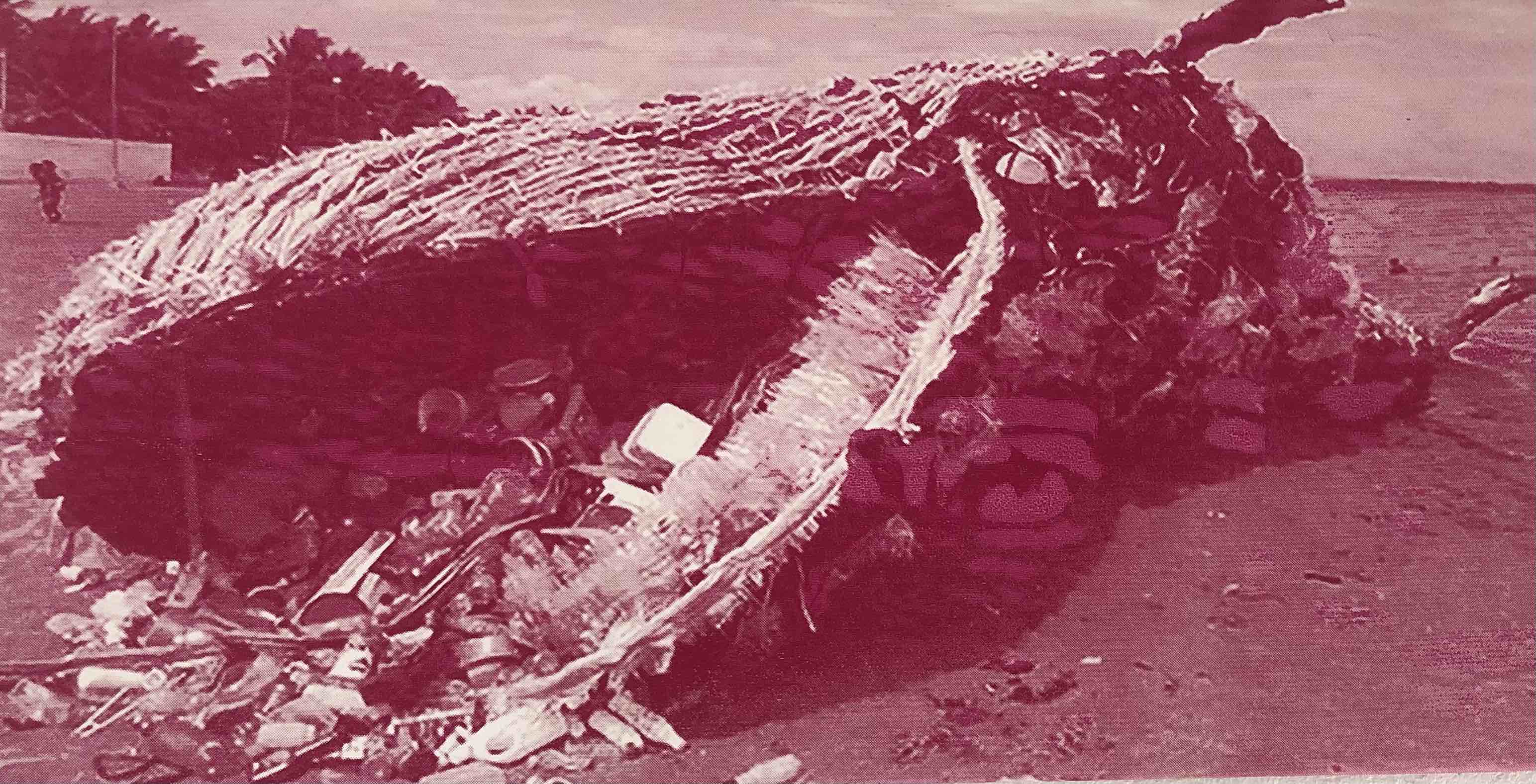 High & Dry II. Magenta, 116 x 67 cm, Silkscreen Print, Gouache on Canvas, 2021