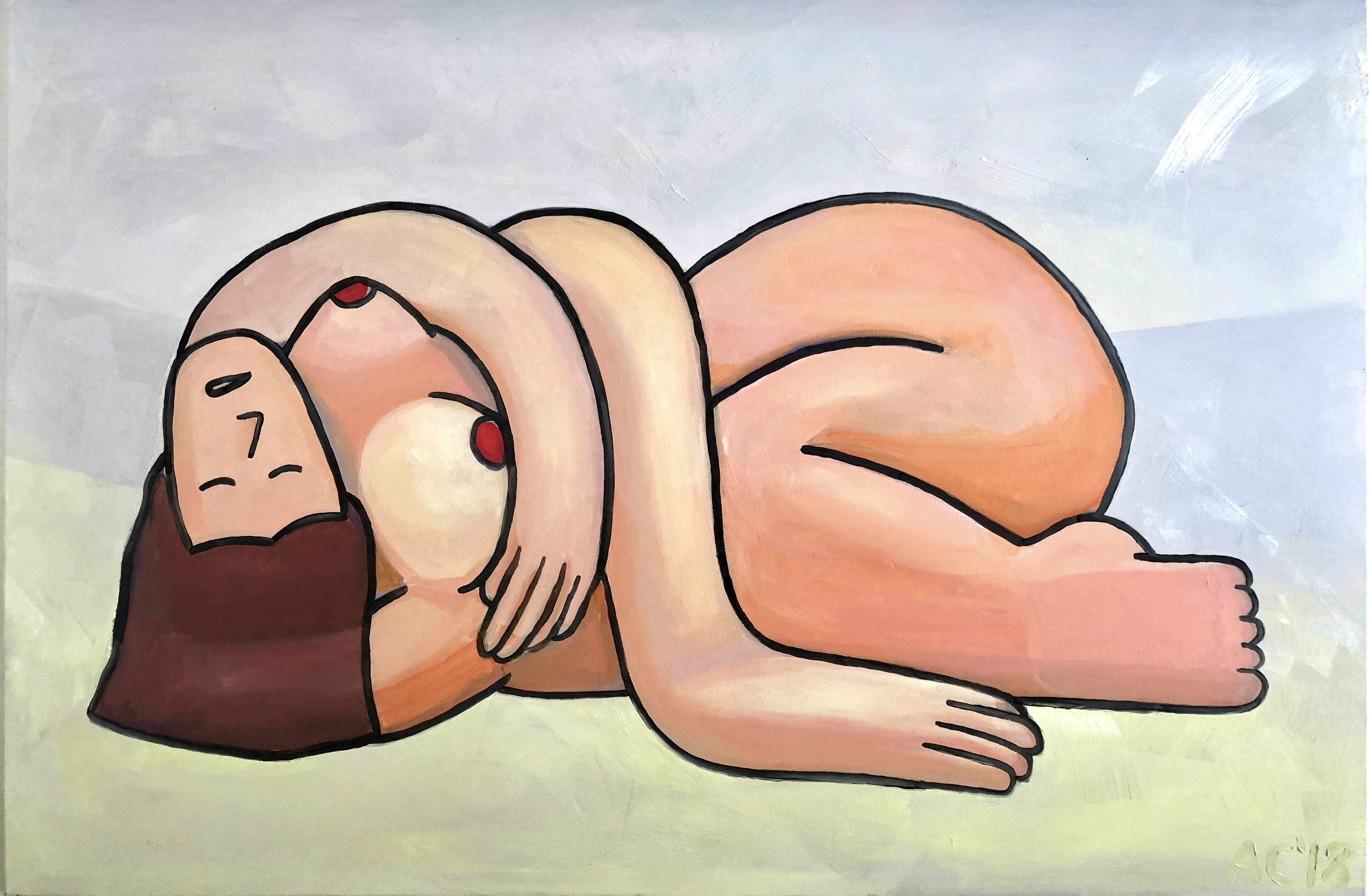 Sleep, 2018 Oil on canvas 60" x 40"