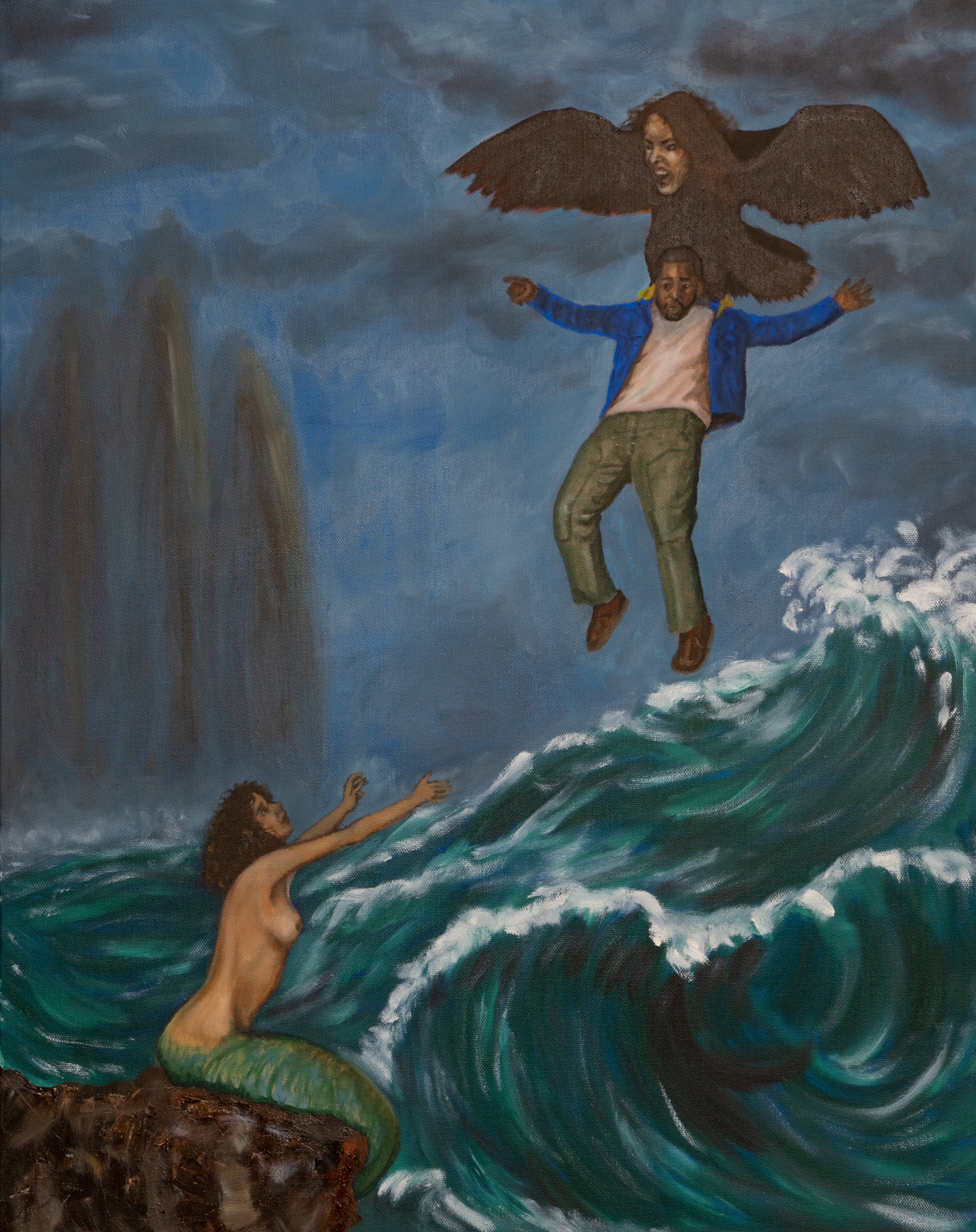 “Heads or tails” oil on canvas, 24x30 in