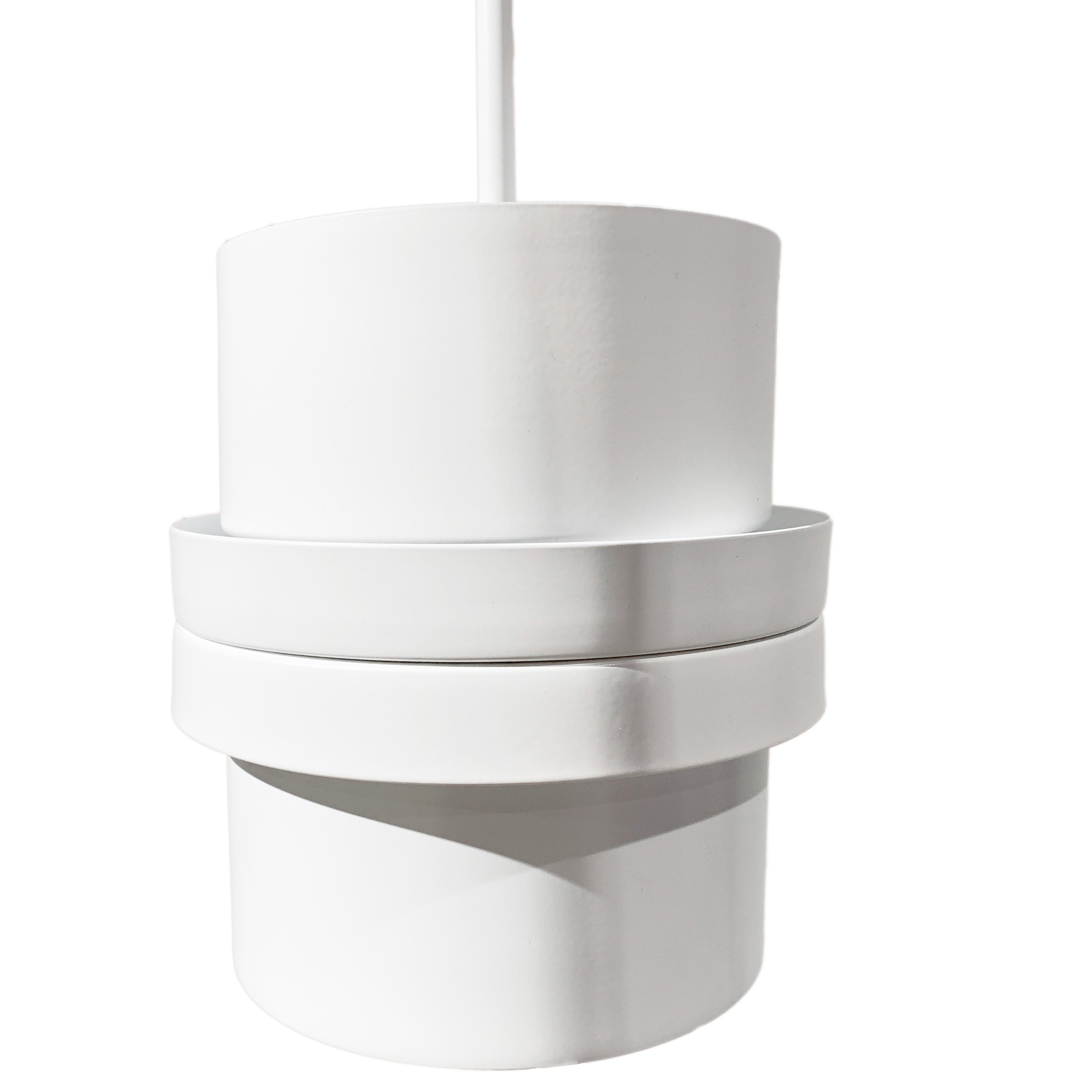 Rinkø White Pendent Lamp, 2020, Powder coated steel, 20 × 15 cm