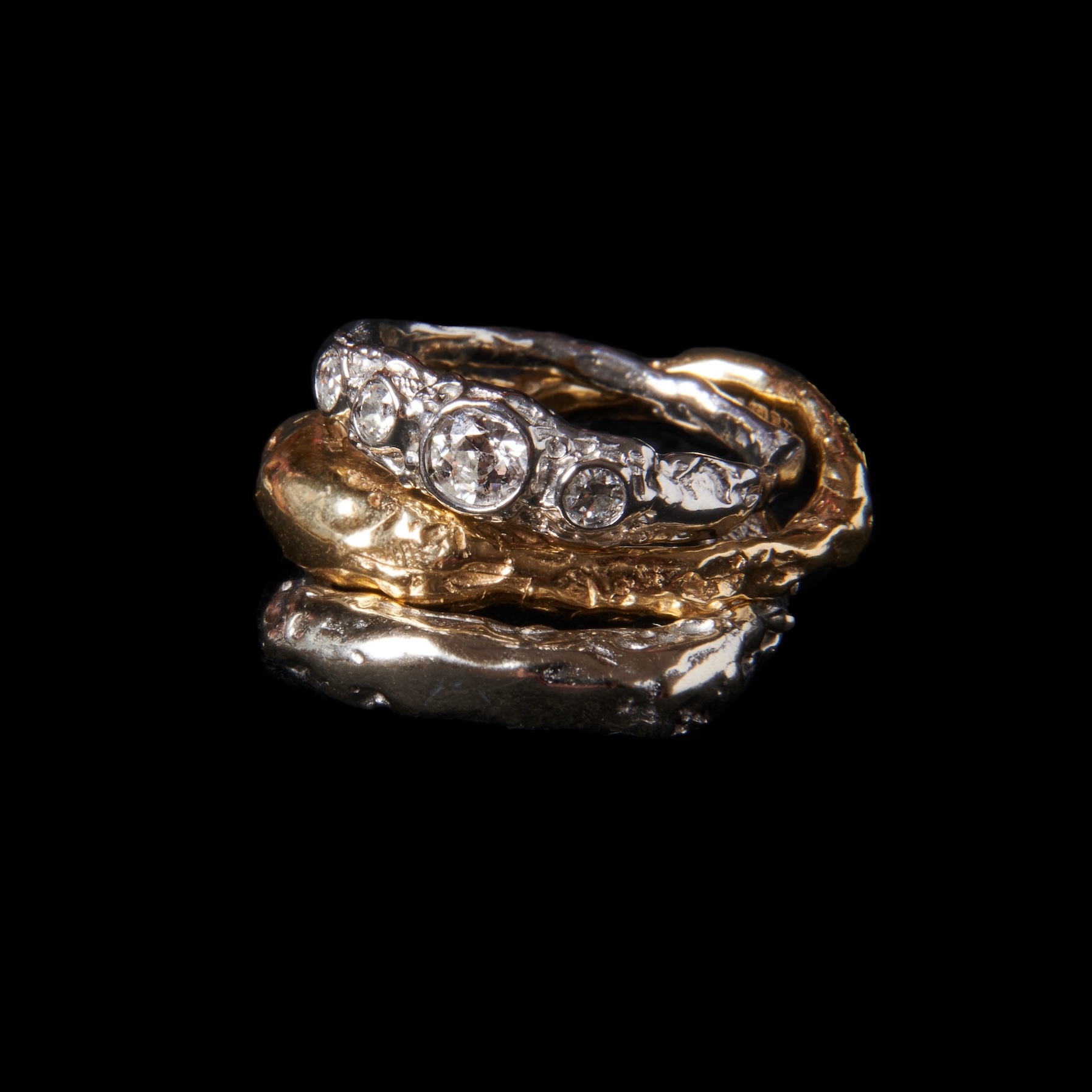 Bespoke Mycena White & Yellow Gold Diamonds