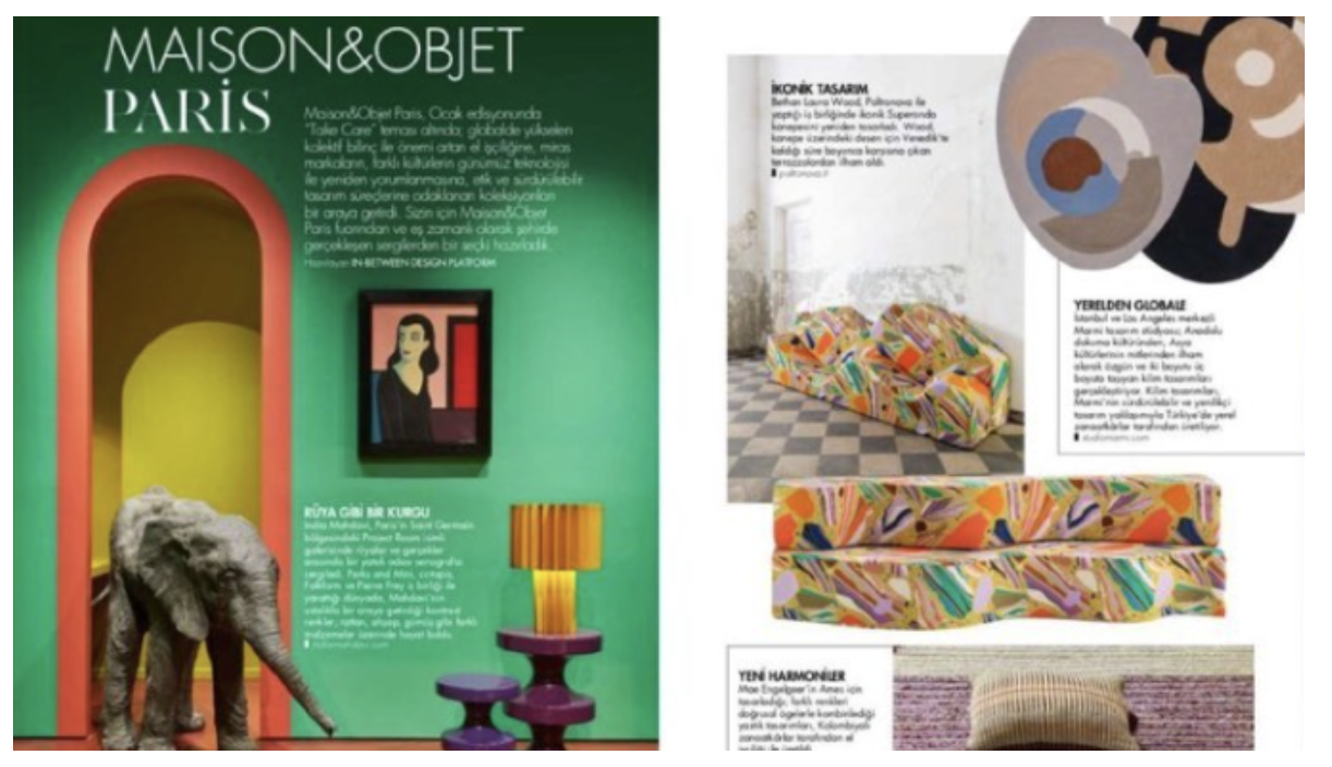 April 2023 - Maison & Objet 2023  Selection from Marie Claire Maison Turkey, April Issue