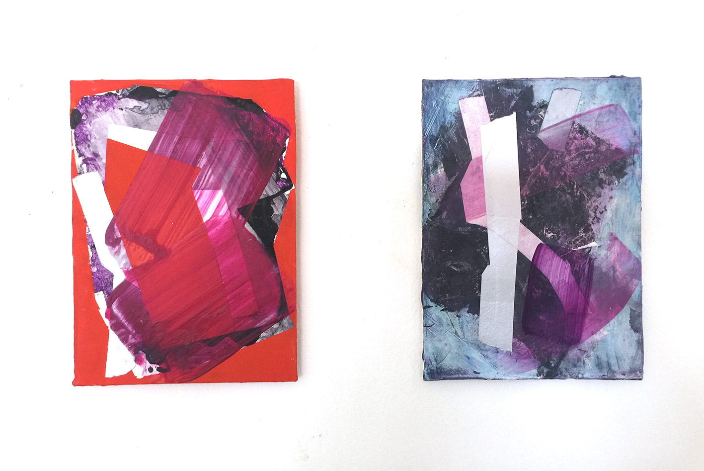 Shelley 5&6, 2018, acrylics on board, 8x6", 20x15 cm 