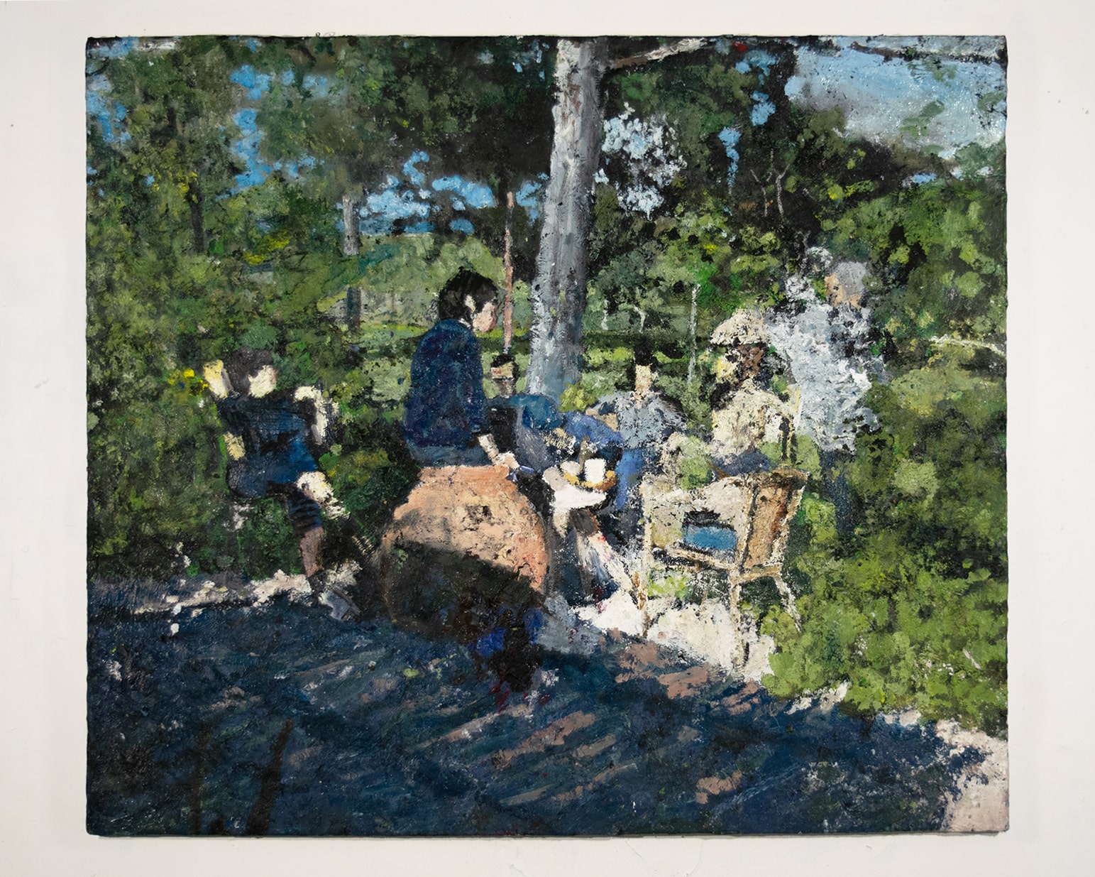 Untitled, 2020  oil and charcoal on canvas, 126 x 145 cm  Private collection