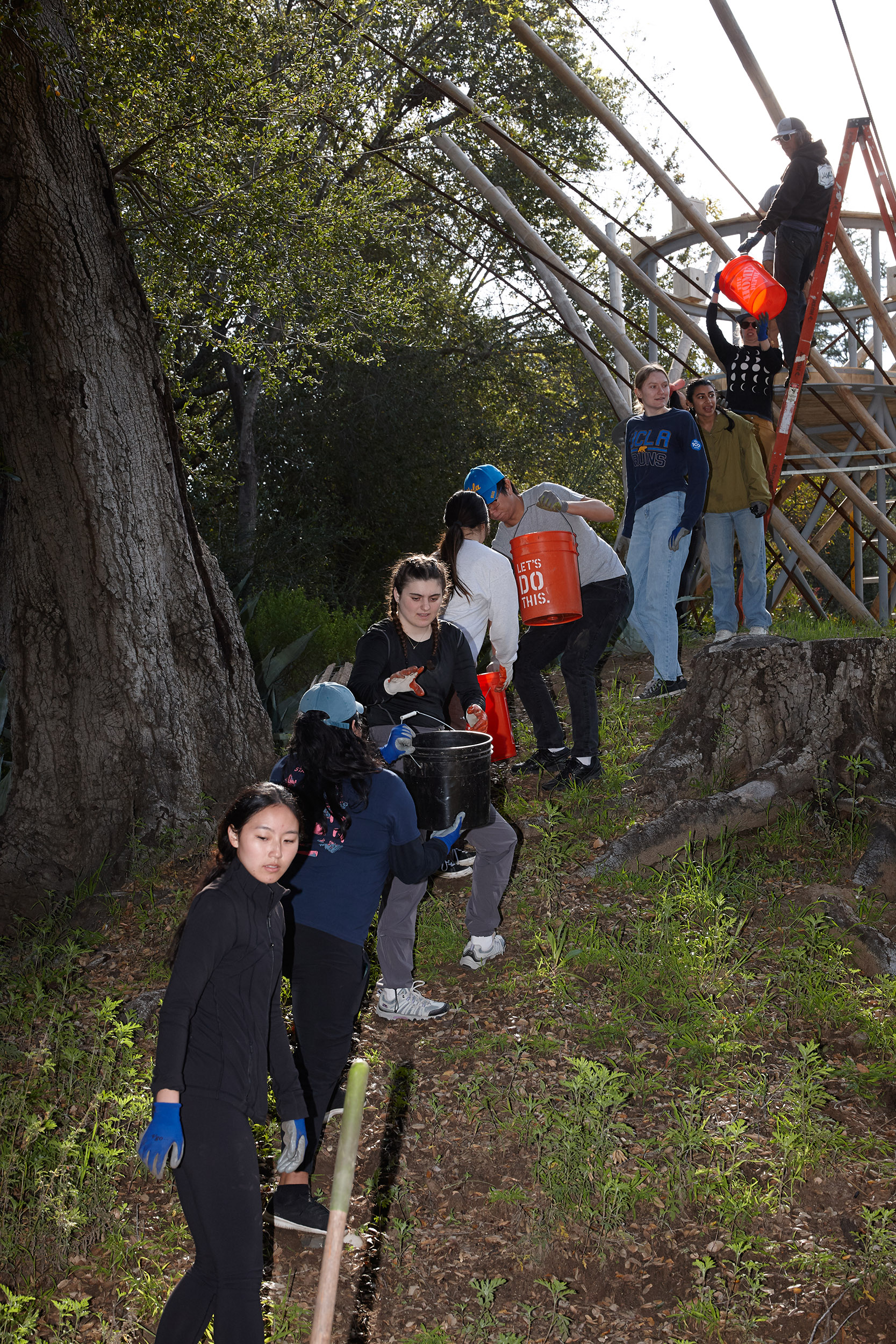 Landscaping Day with UCLA Ecology and Evolutionary Biology Students, Holy Spirit Retreat Center, February 2022.