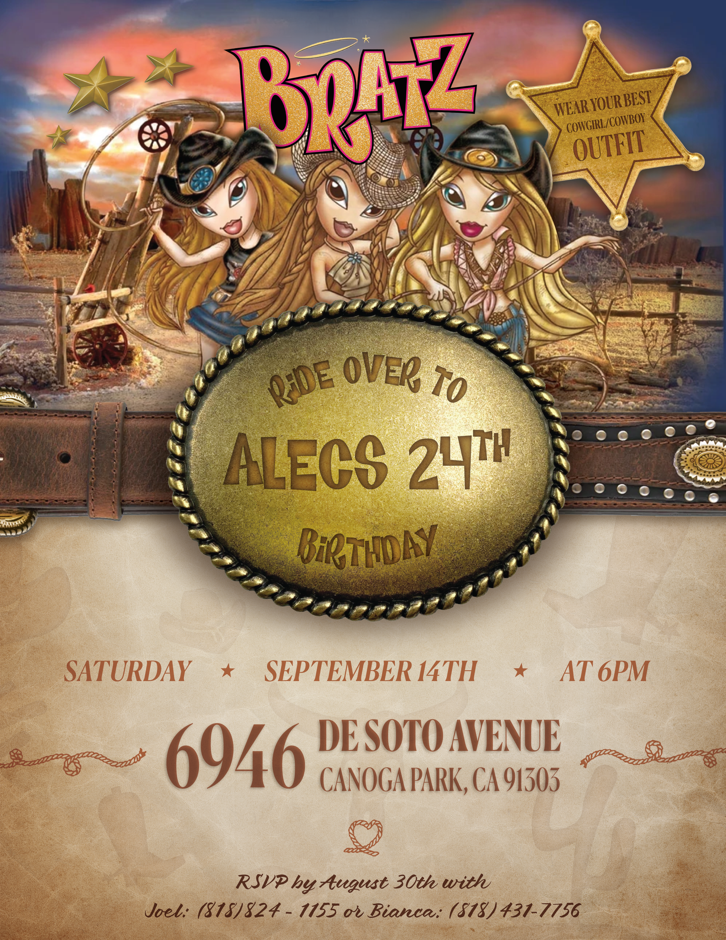 BRATZ Birthday Invite