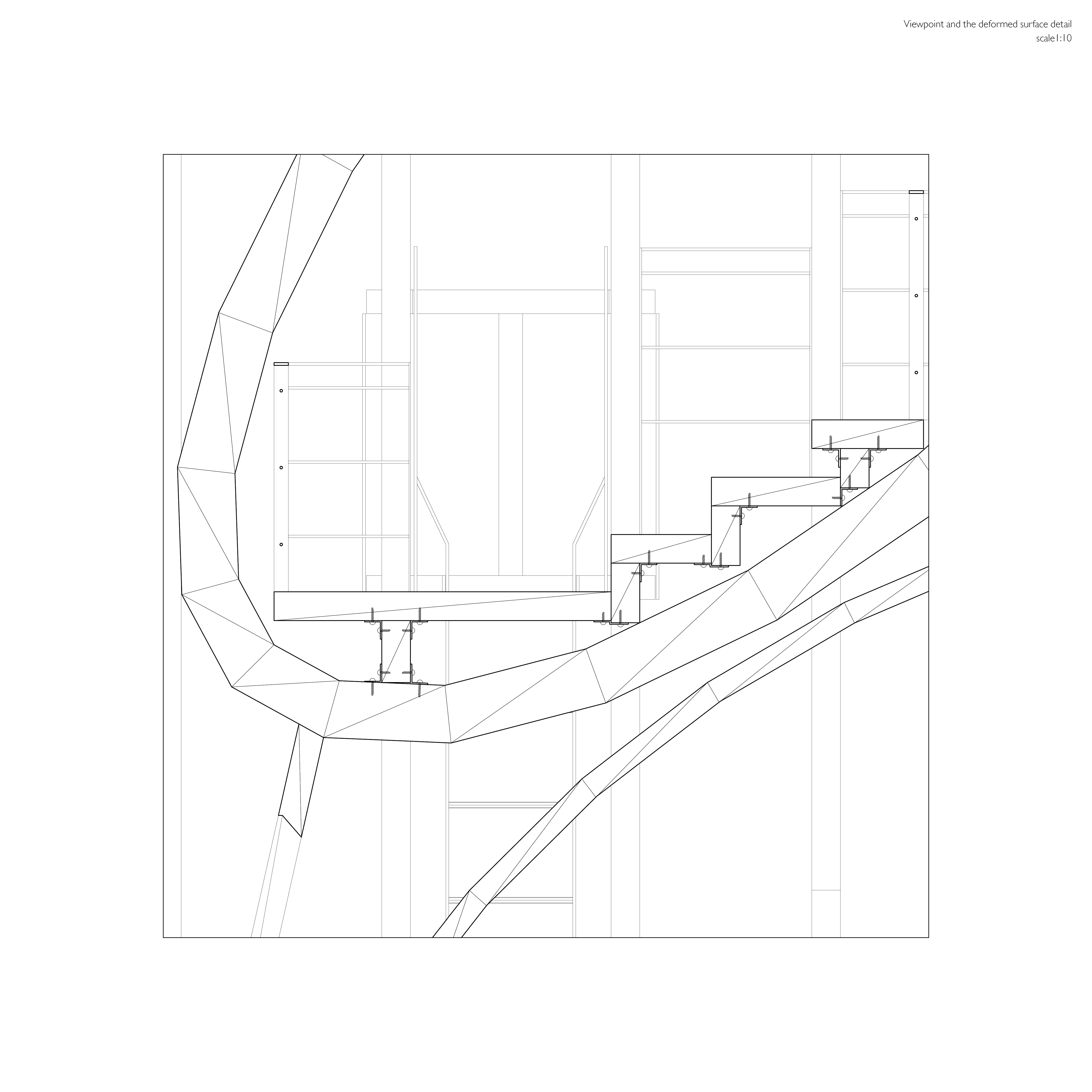 The rotating world: Details section drawing of View point