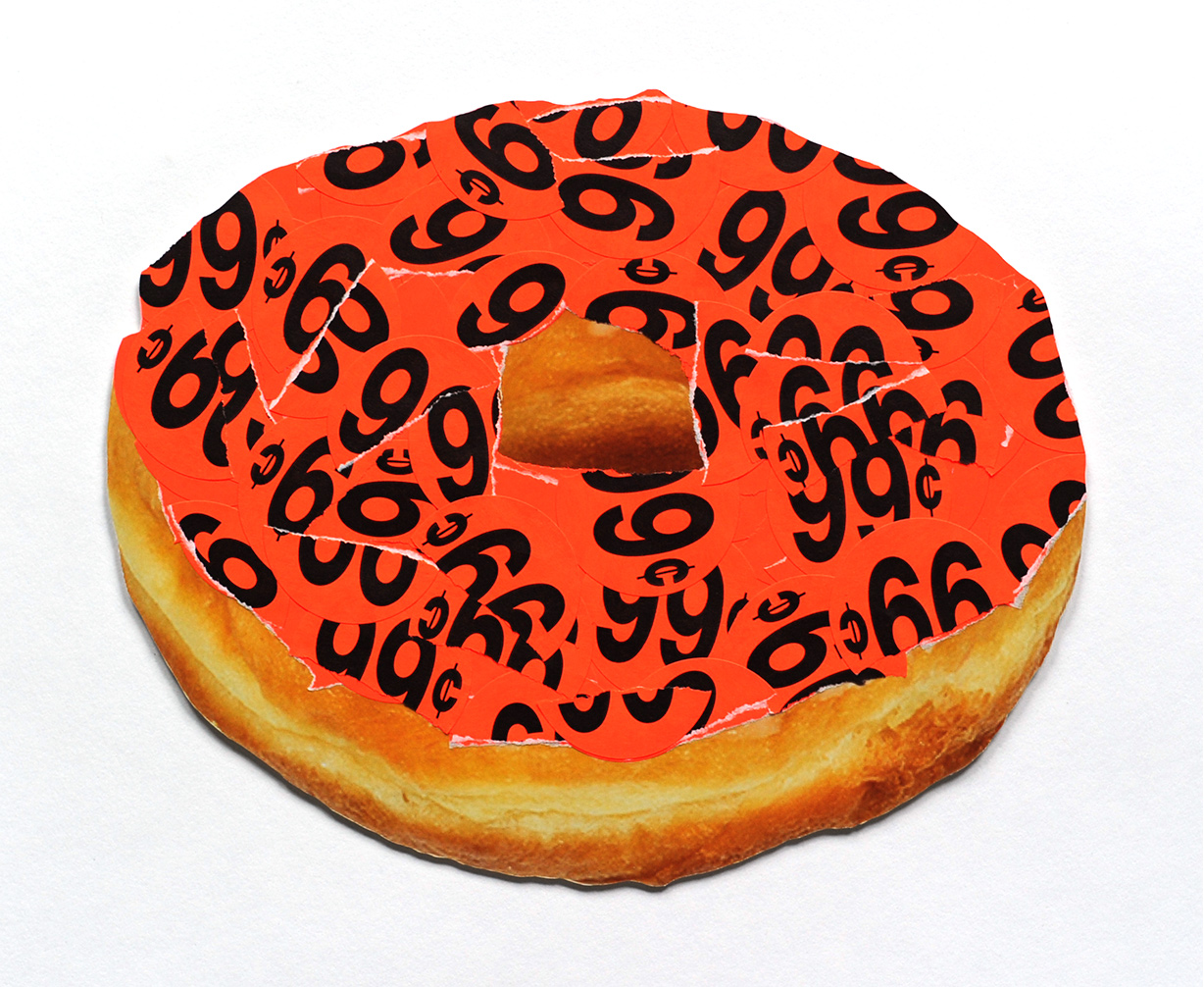 Gobstopper, collage on illustration board,    6.5 x 8 in, 2018