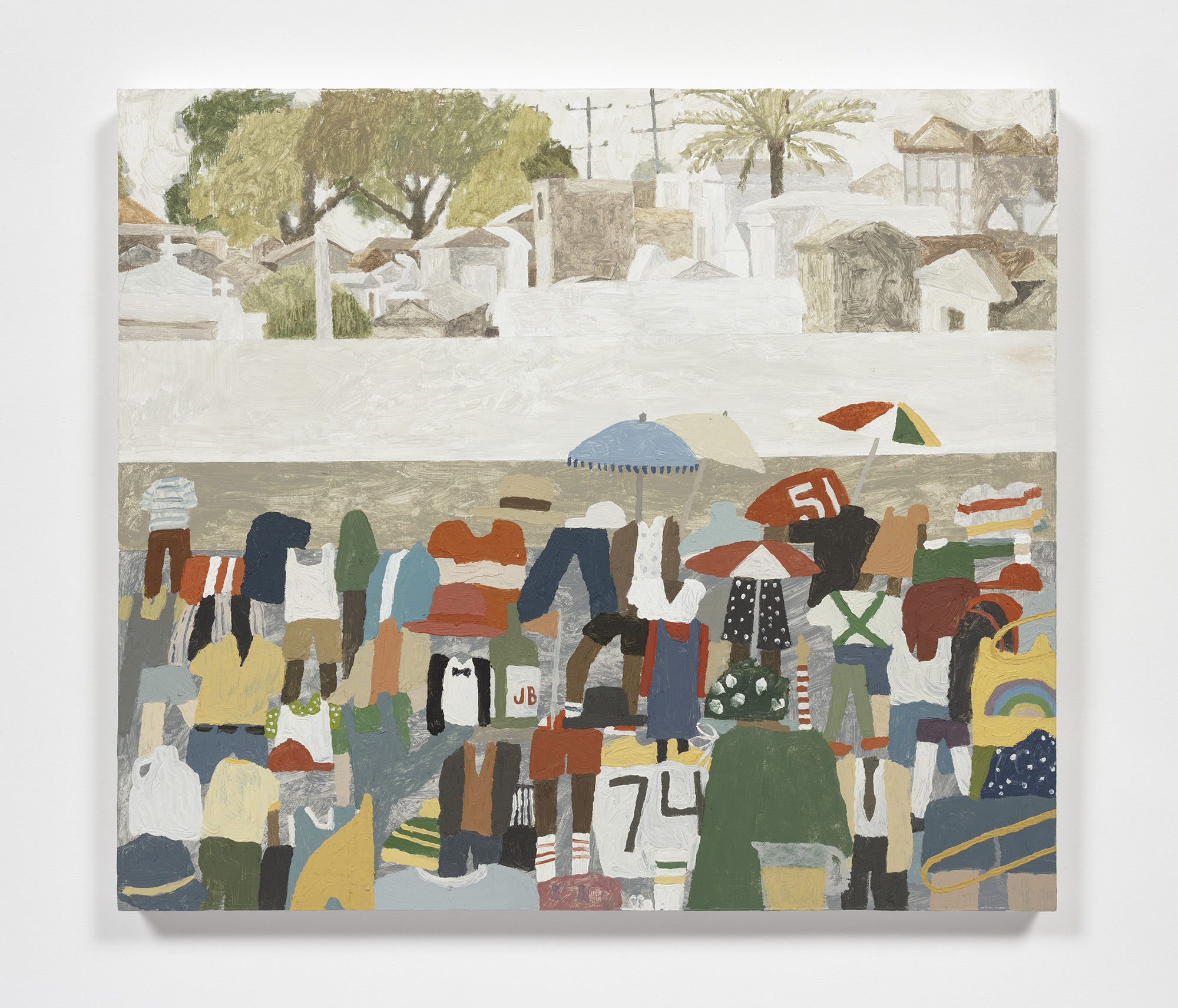 Graveyard, Sidewalk, Second Line Parade, 15 x 17”, 2018