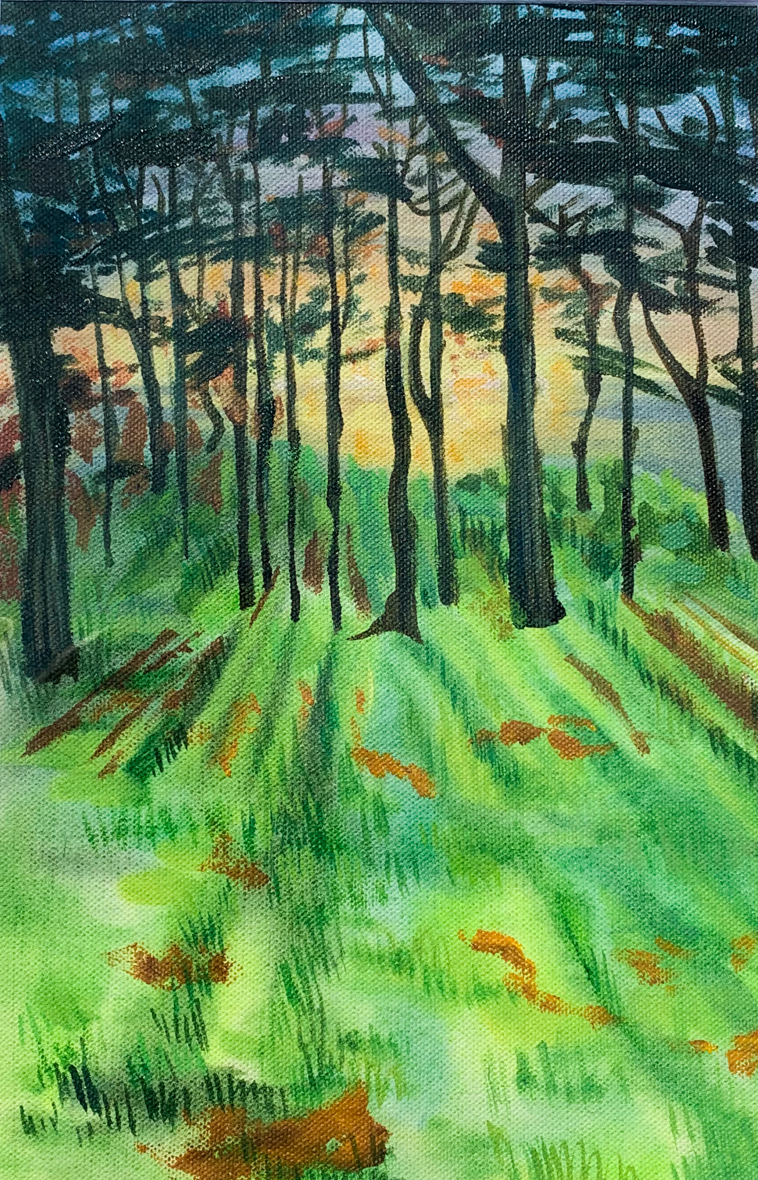 "Lands End (San Francisco, CA)", 2021, 12x8 inches, acrylic on canvas