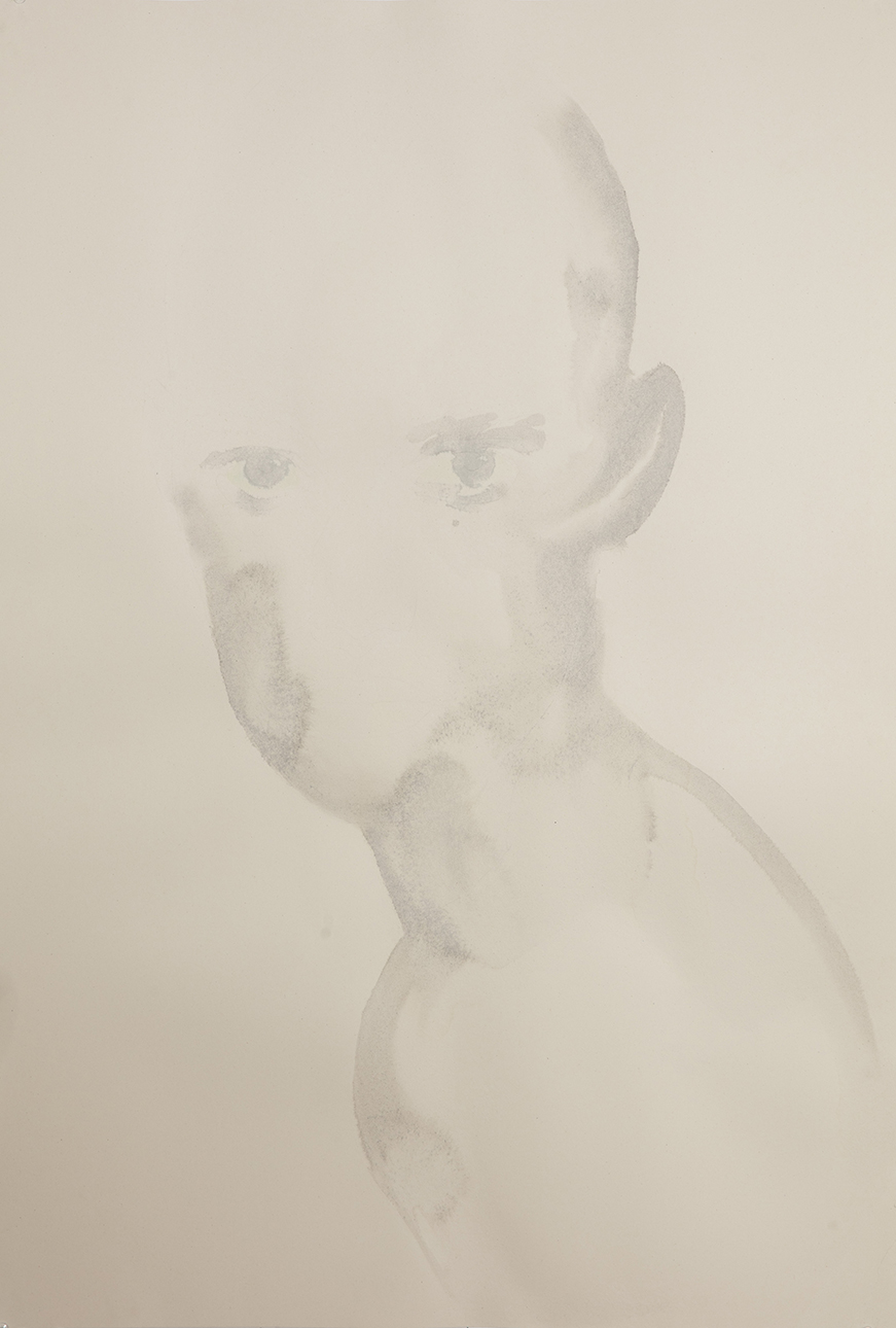 Roméo Mivekannin Sans titre, 2023 Série Vera Icona Encre de Chine et graphite sur papier 112 x 76,5 cm Courtesy de l'artiste et de la Galerie Eric Dupont