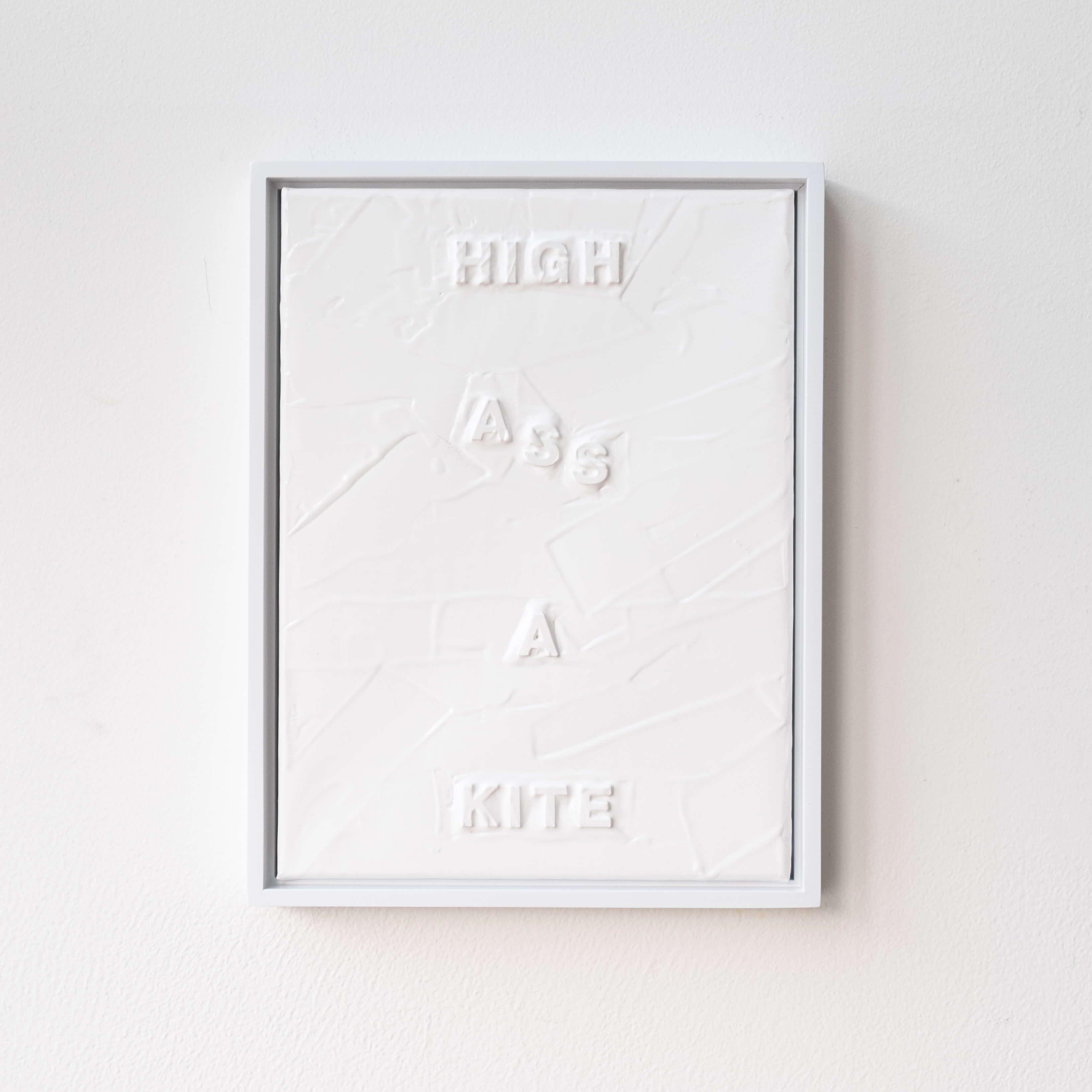 High Ass a Kite, 2021, Flex Seal&trade; and PLA on canvas, 16 x 12 in