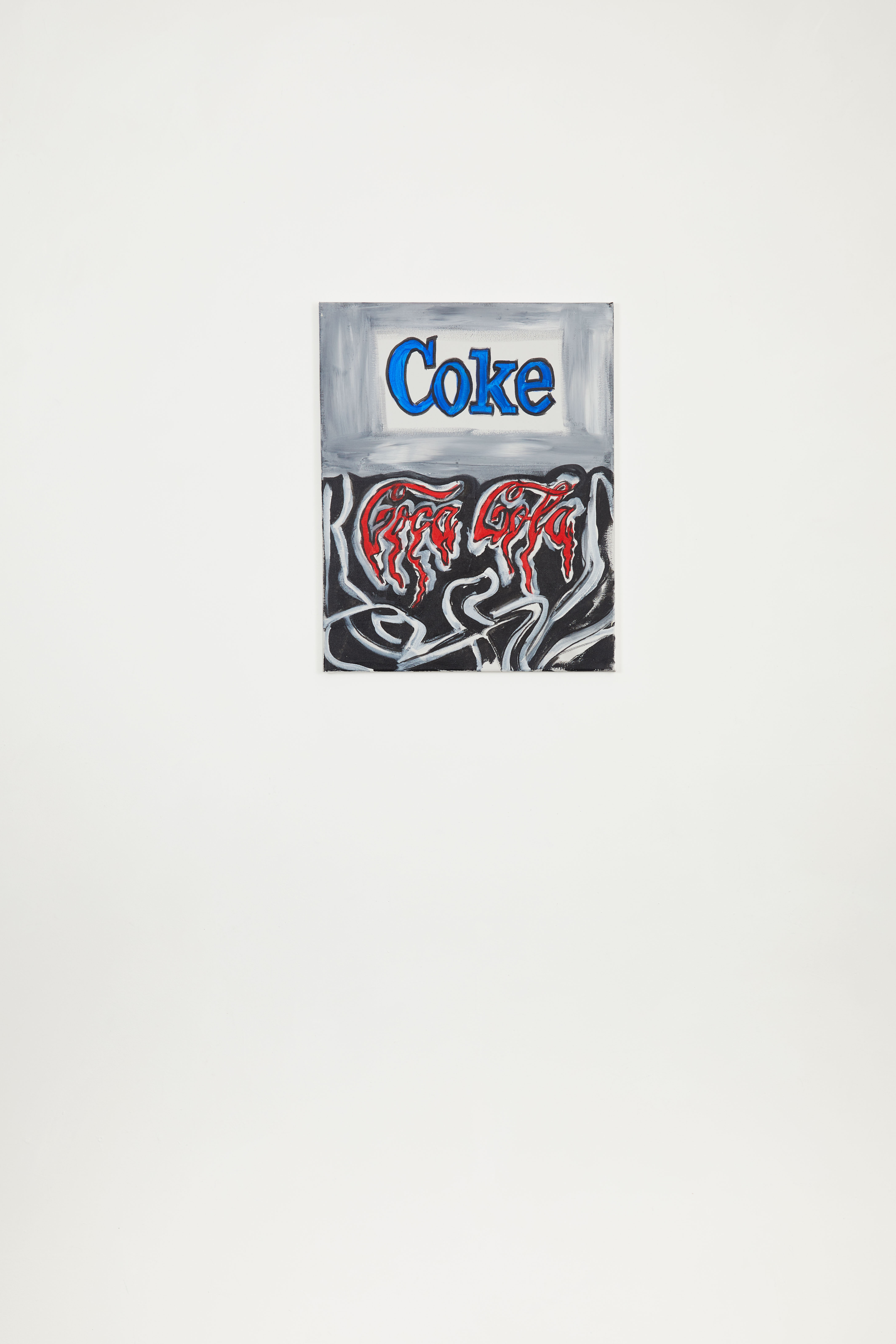 Untitled (Coca Cola #43), 2019, Acrylic and ink on canvas, 20 x 16 in.