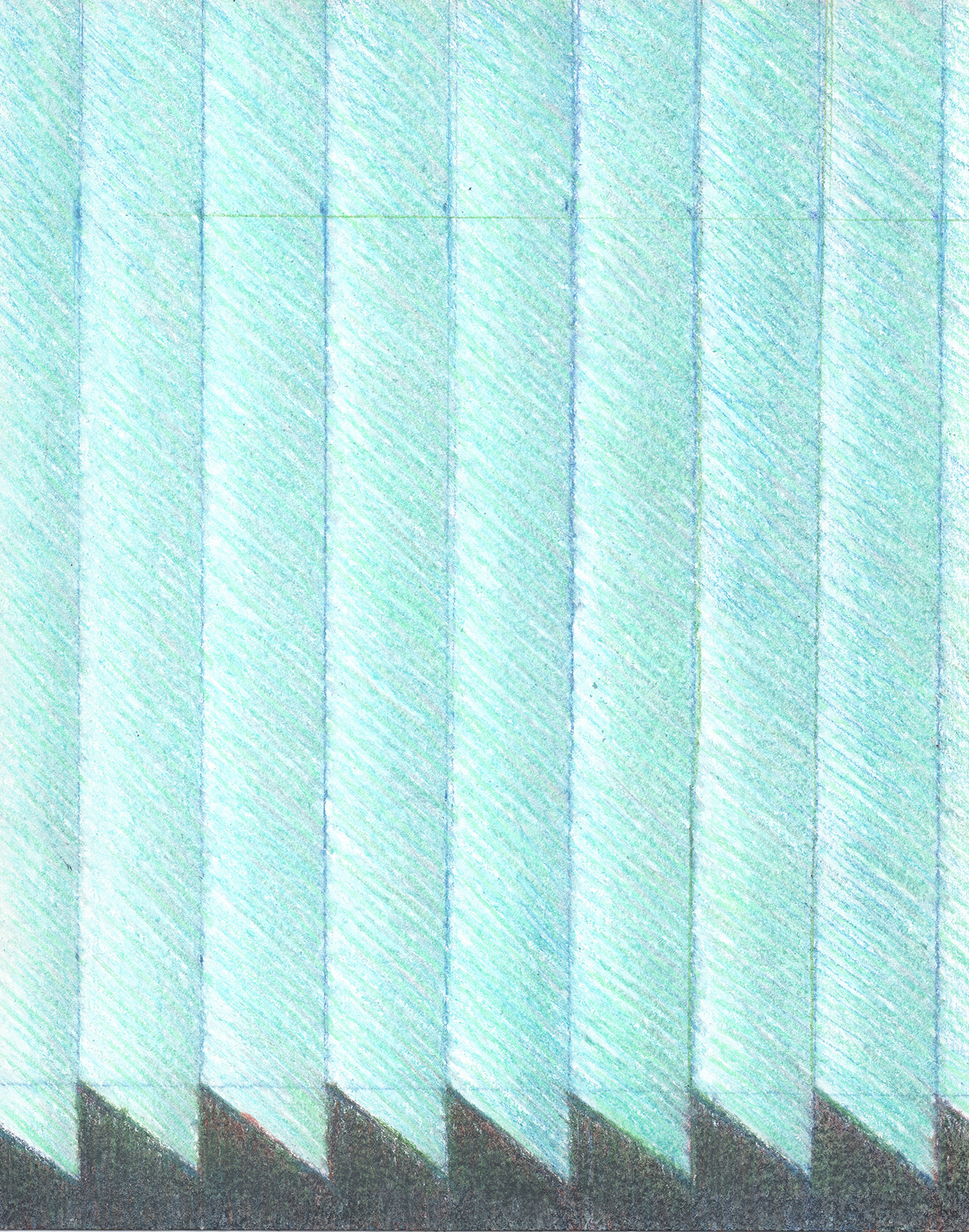 Venetian Blind Drawing no.26, Colored pencil on paper, 21.3x16.9cm, 2017