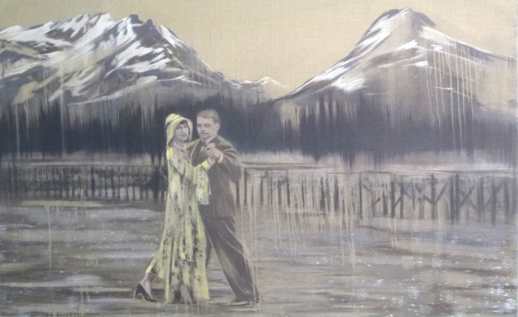 2011 — „Wir haben keine Angst“/ „We are not afraid“ — 110x180 — Öl auf Naturleinen/Oil on Canvas