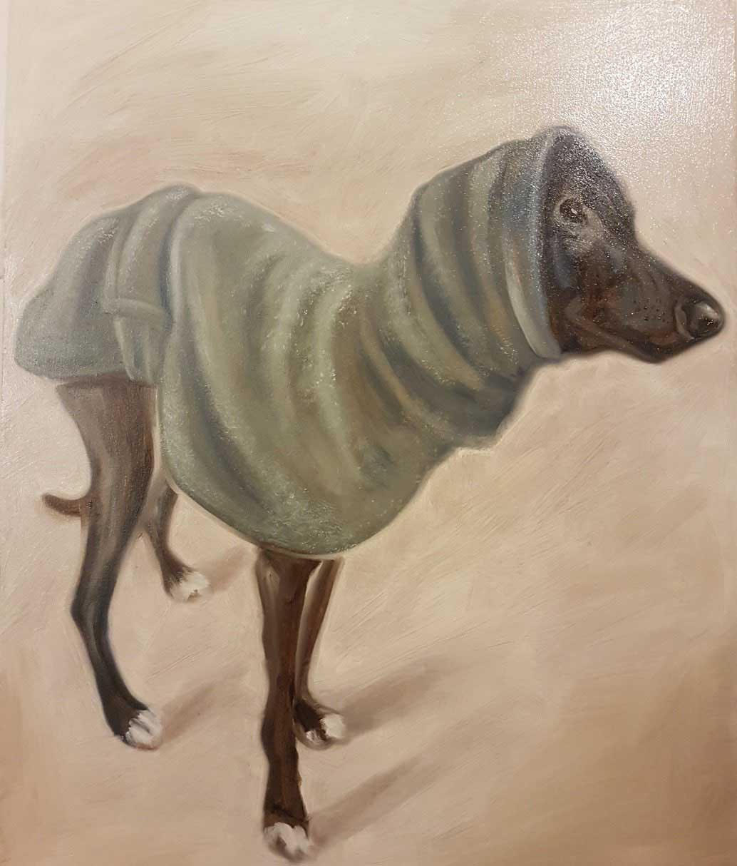 Frotteé2022, Öl auf MDF, 27 x 33cm