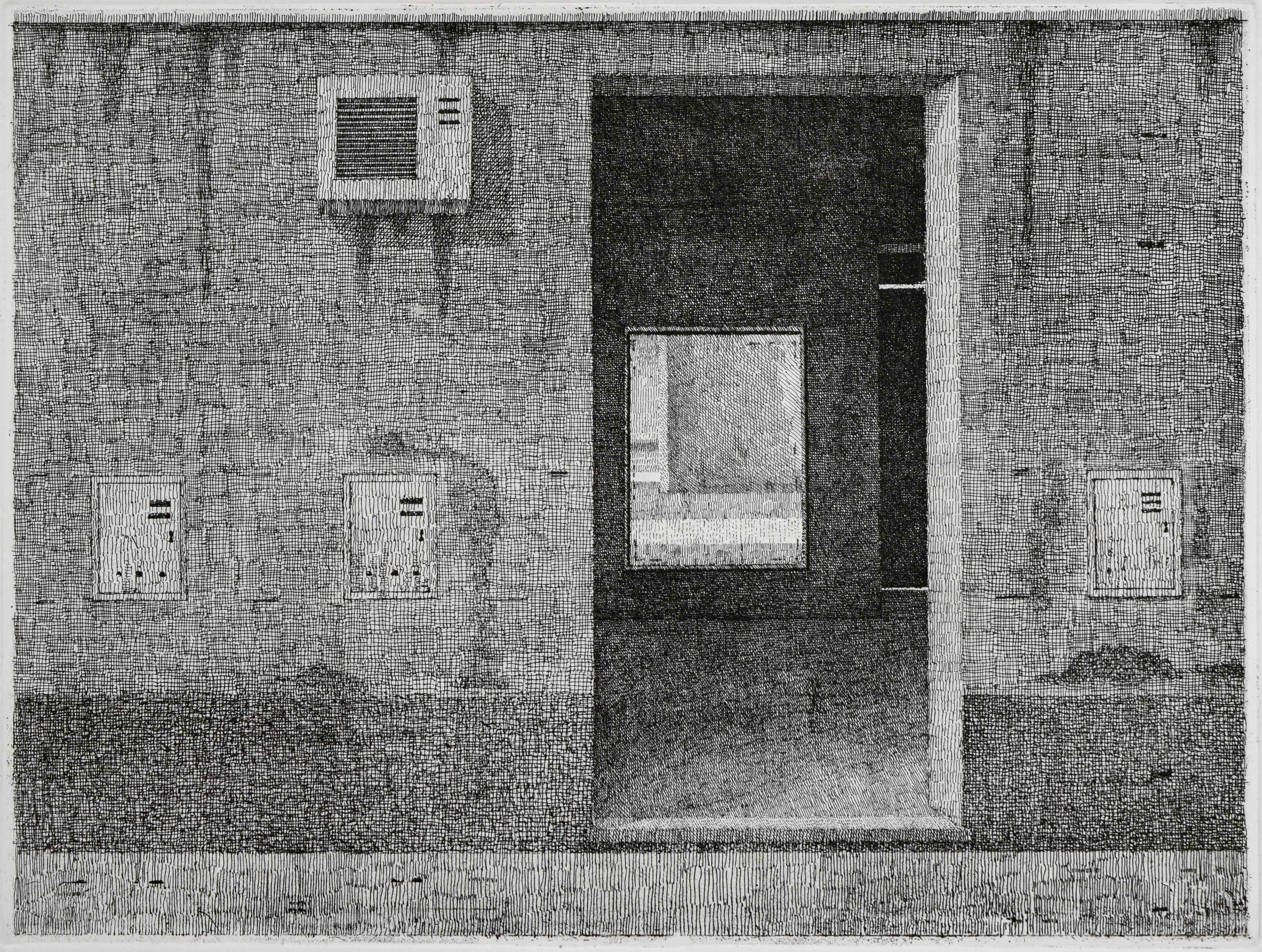 Androne-specchio, 2020, acquaforte su zinco, mm 300x400