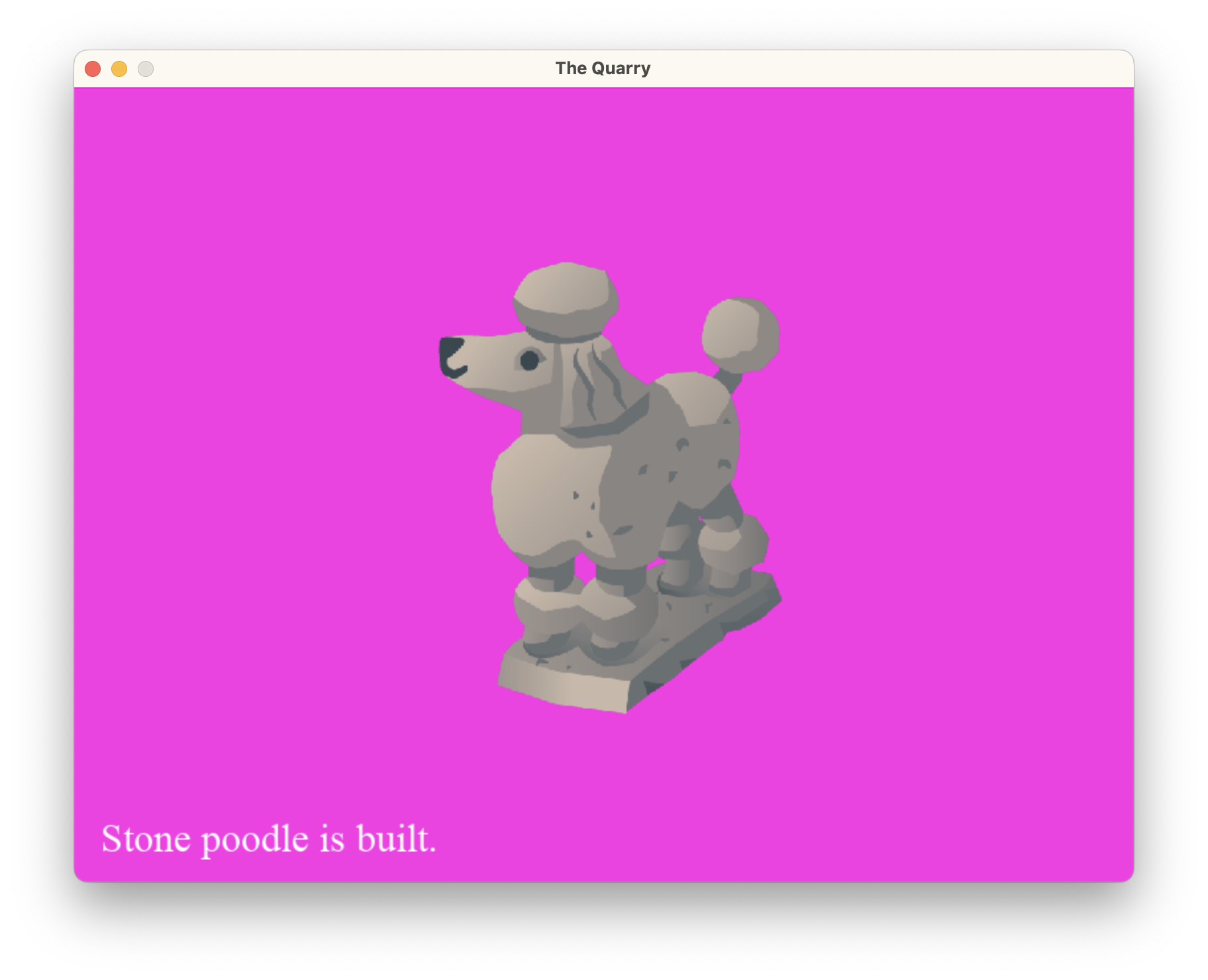 the quarry game screen - end