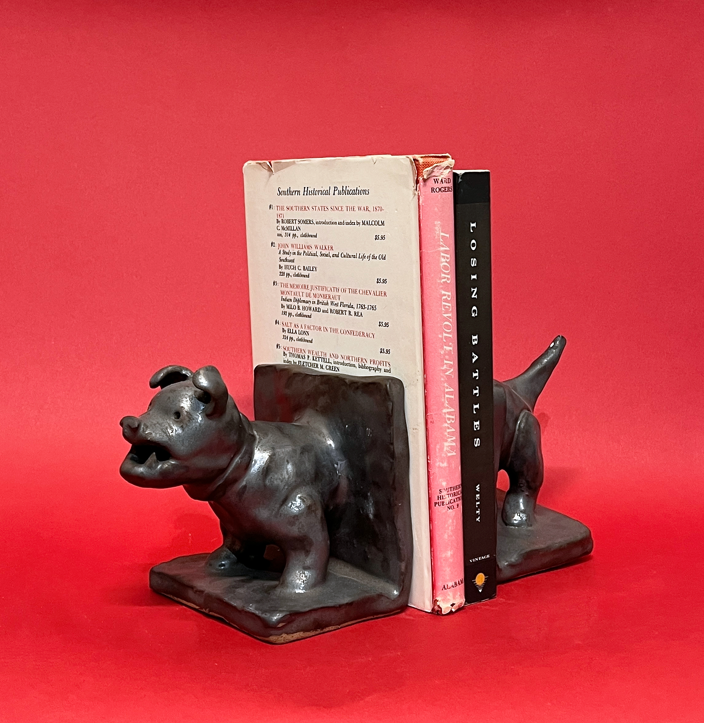 Bookends 2, 2024, ceramic glaze on stoneware, 6"x6"x8"