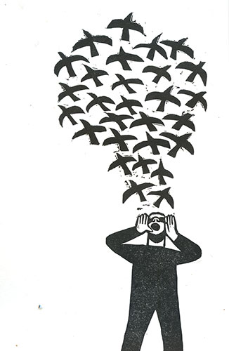 I Called Out to the Morning, linocut