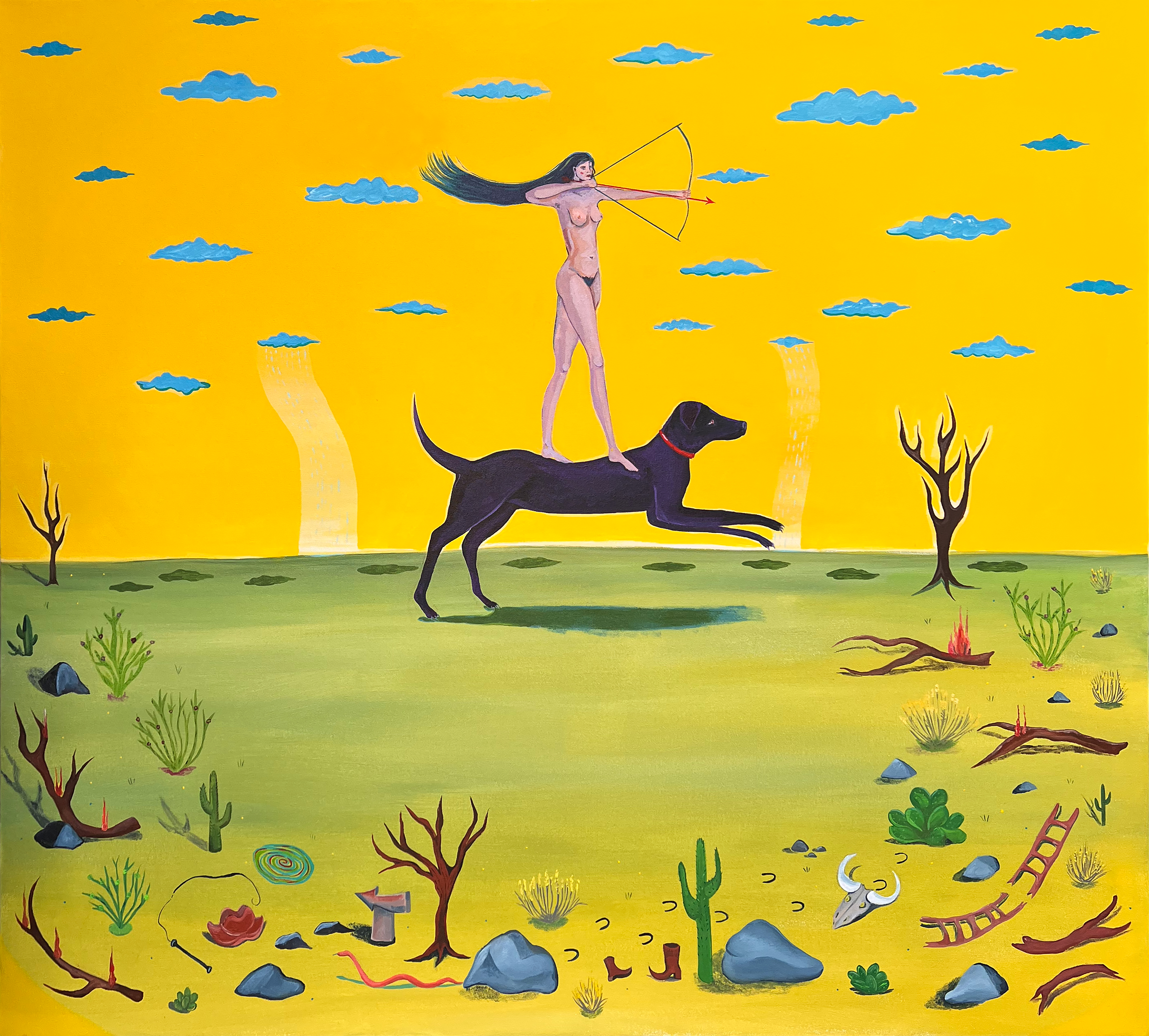 Save the World, 48 x 48 inches, Acrylic, 2023.