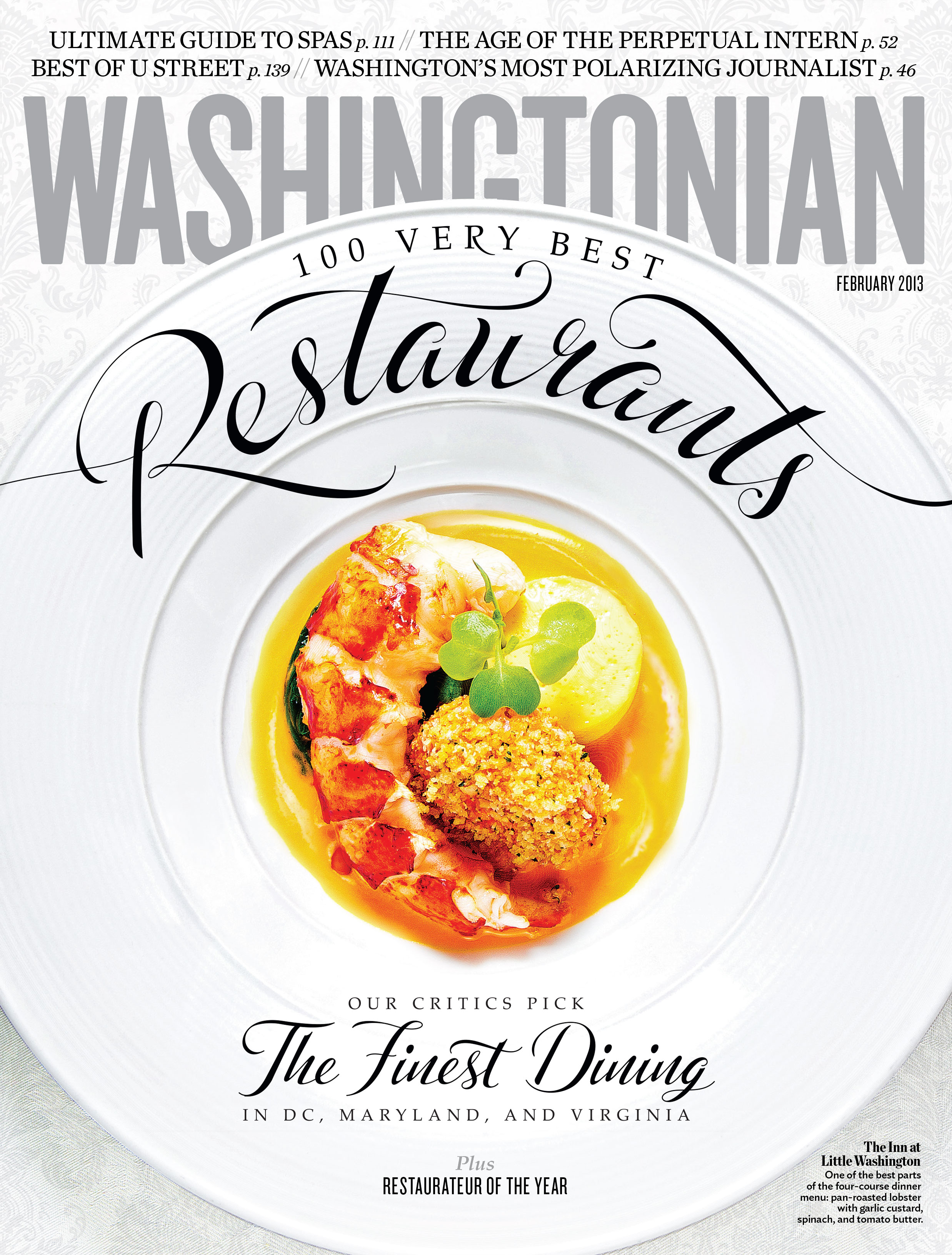 Washingtonian – The 100 Very Best Restaurants – February 2013
