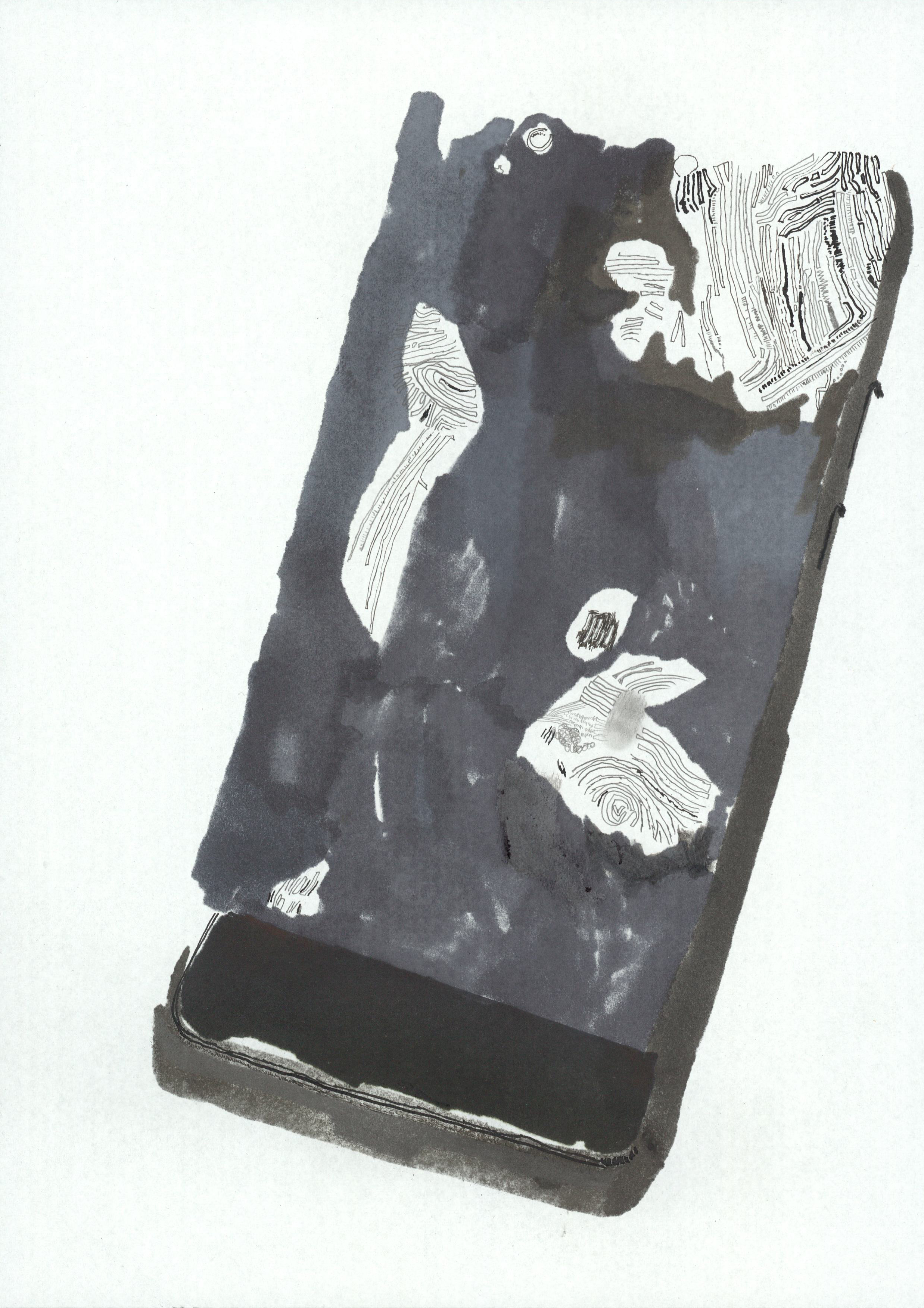 box, pencil, marker on paper, 30 x 21 cm, 2019