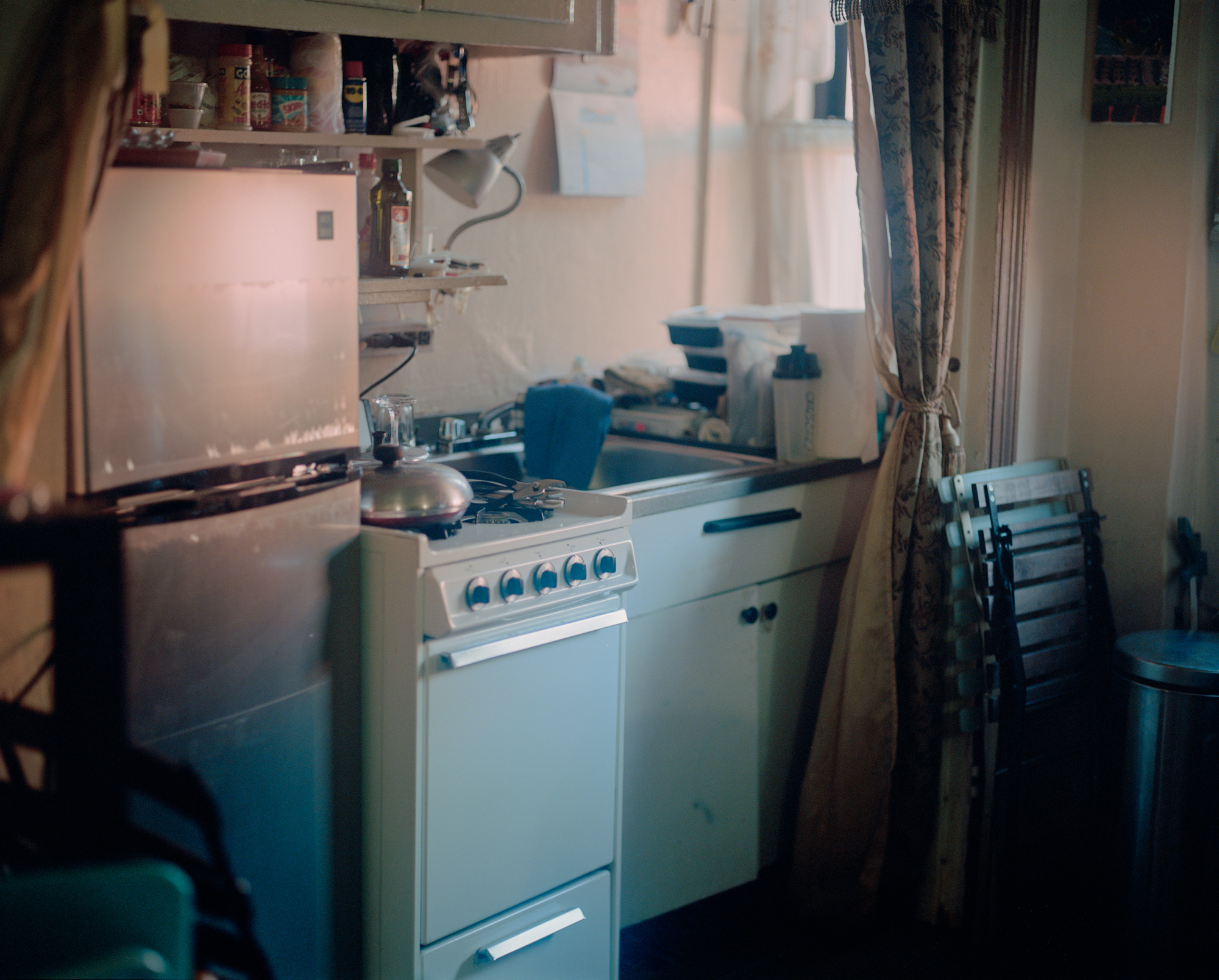 Built in 1937, 120 Odell Clark Place is a pre-war building that despite its deterioration, maintains some of the character and details not seen in modern buildings, such as built-in metal hampers in the bathrooms and drying racks in the kitchens.