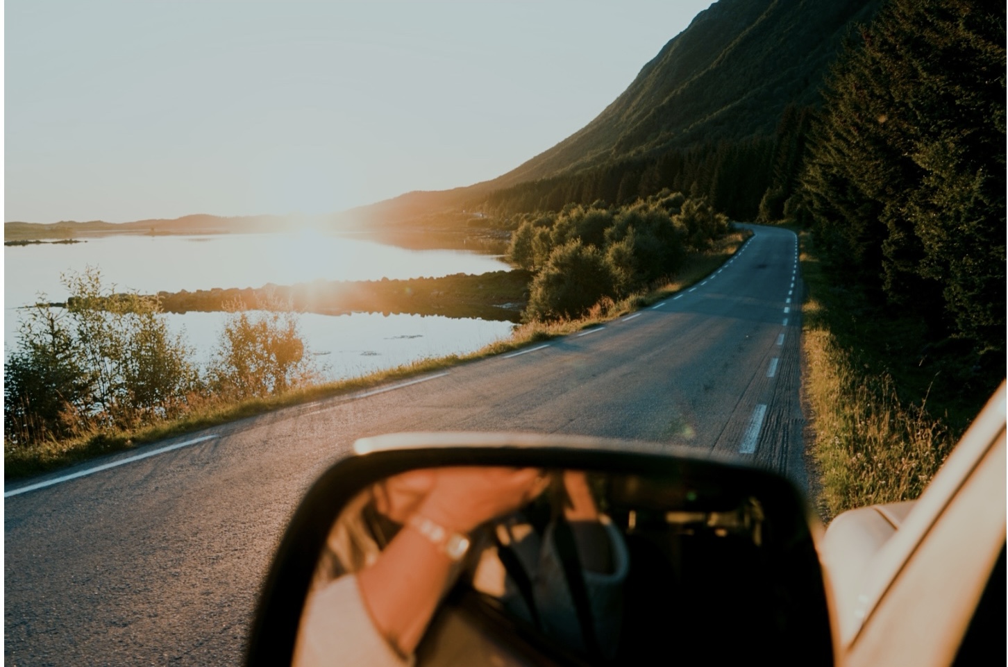 On the road under the midnight sun, Lofoten Islands, 08/'23