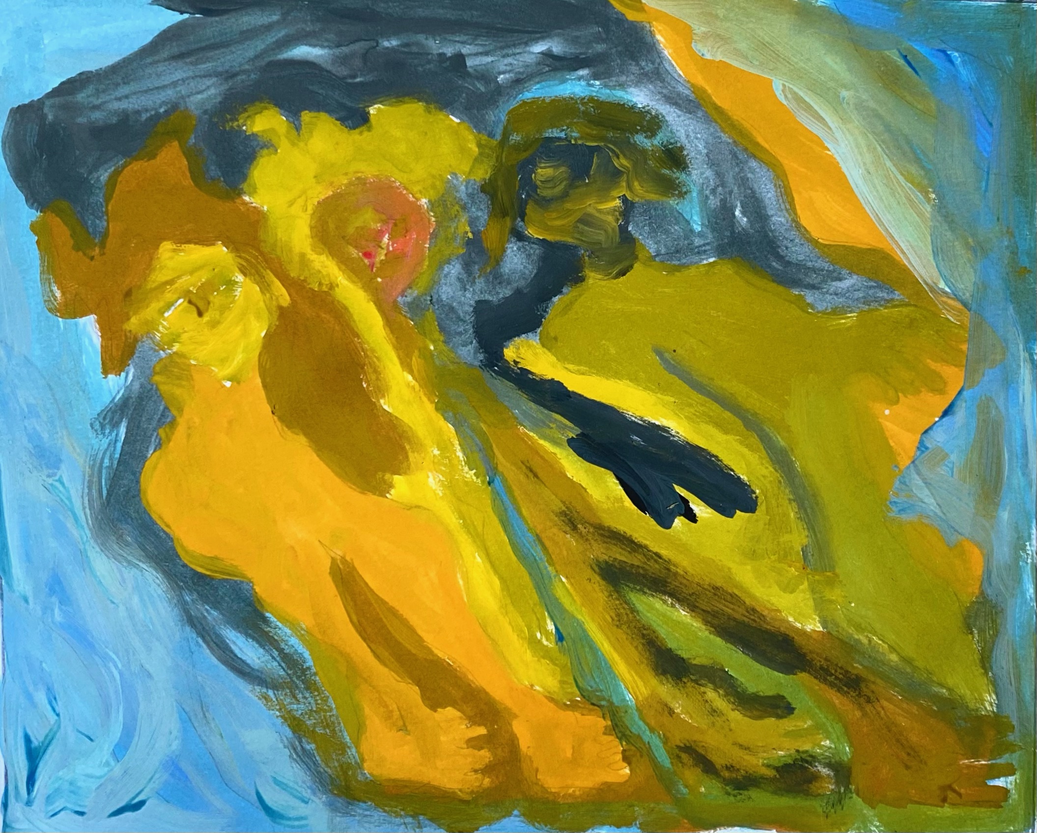 Desfazendo em água | 21cm x 17cm | Leo Serra | 2020 | guache
