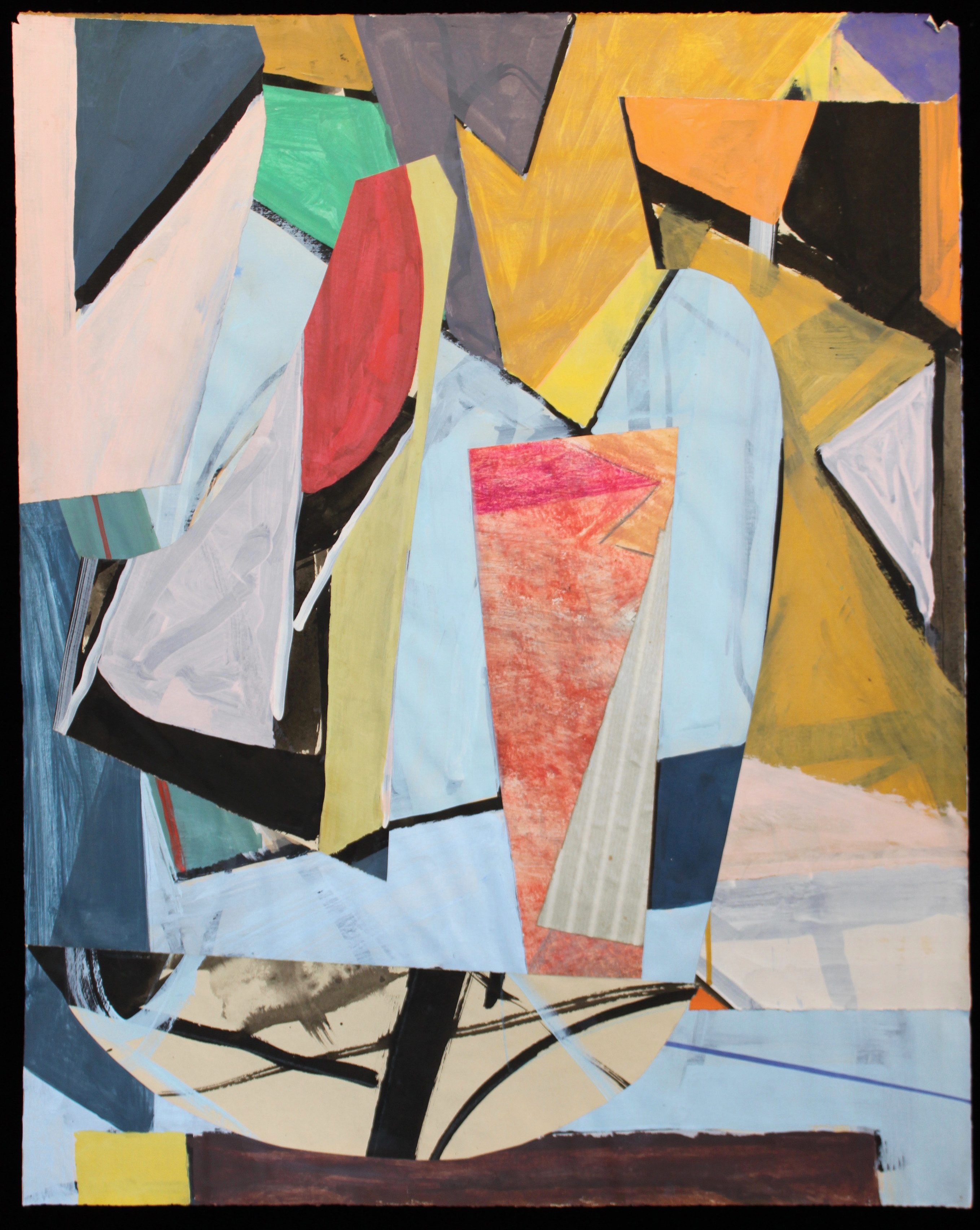 Lake Effect #4. 1989. ink, acrylic & collage. 31" X 25"