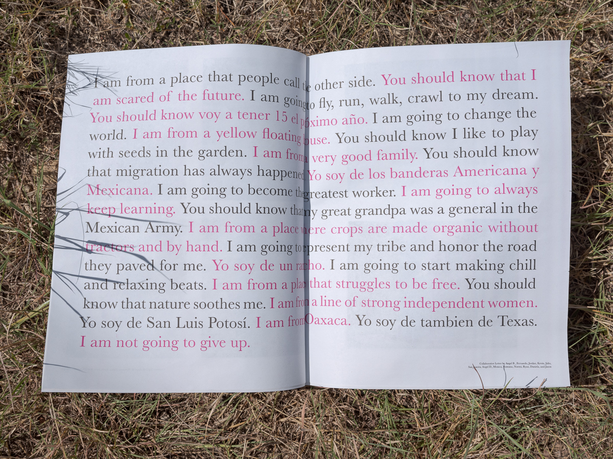 Collective poem from students and teachers / 2021