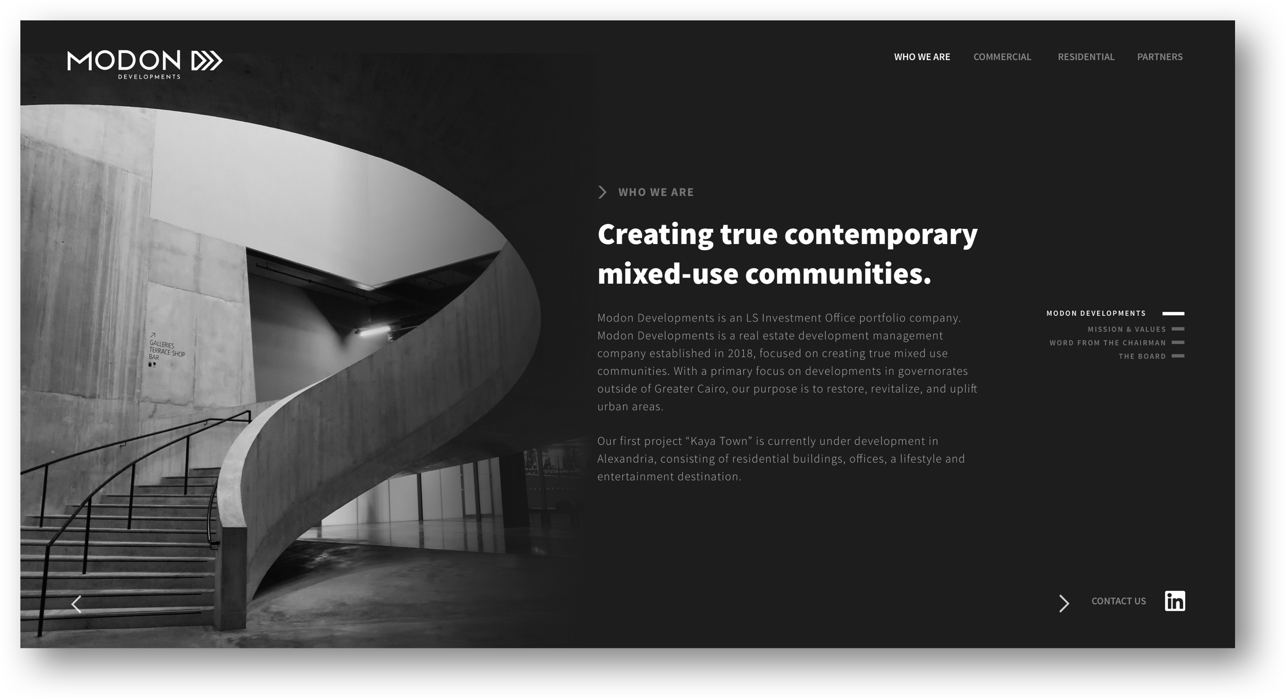 A classic website with minimalist interaction.