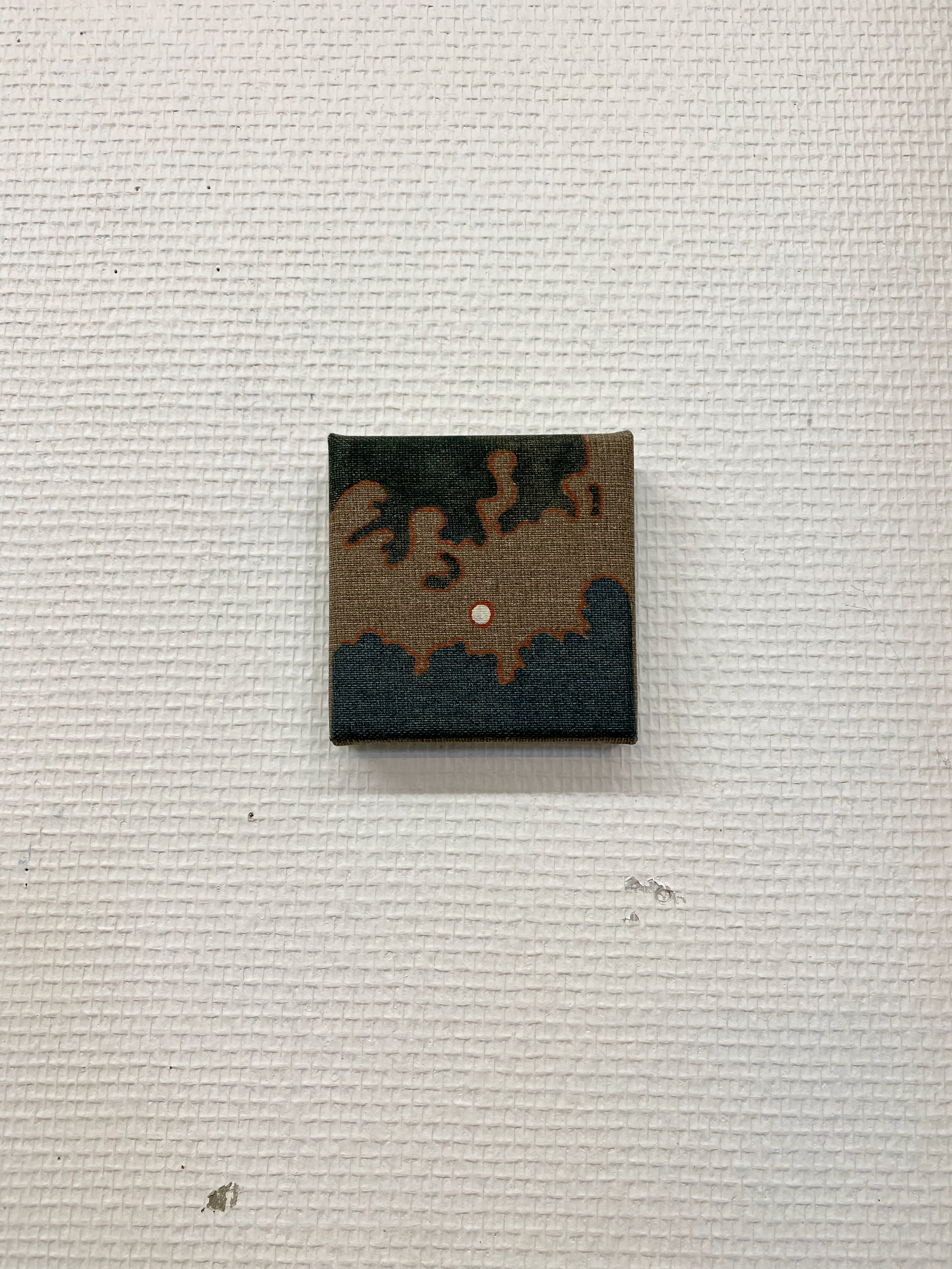 Another full moon, 2024, Acrylic and pencil on canvas, 10 x10cm