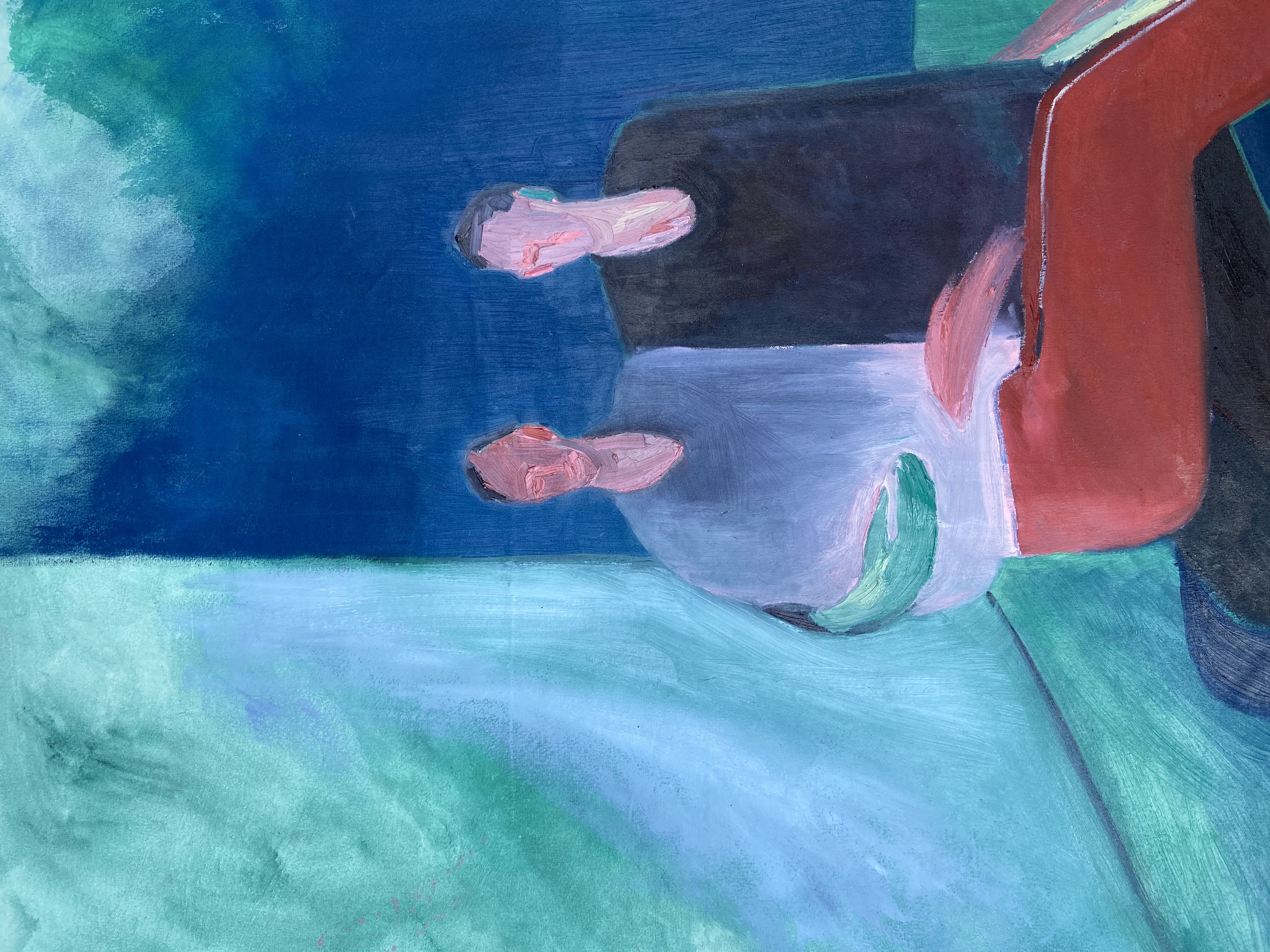 Anico Mostert, If you don't mind, 2022, oil and acrylic on canvas, 40 1/2 x 48 2/5 in / 102 x 123 cm © Anico Mostert