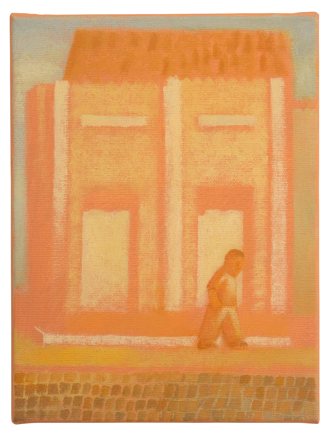 "Platibanda à tarde no Aracati", 2021, óleo sobre tela