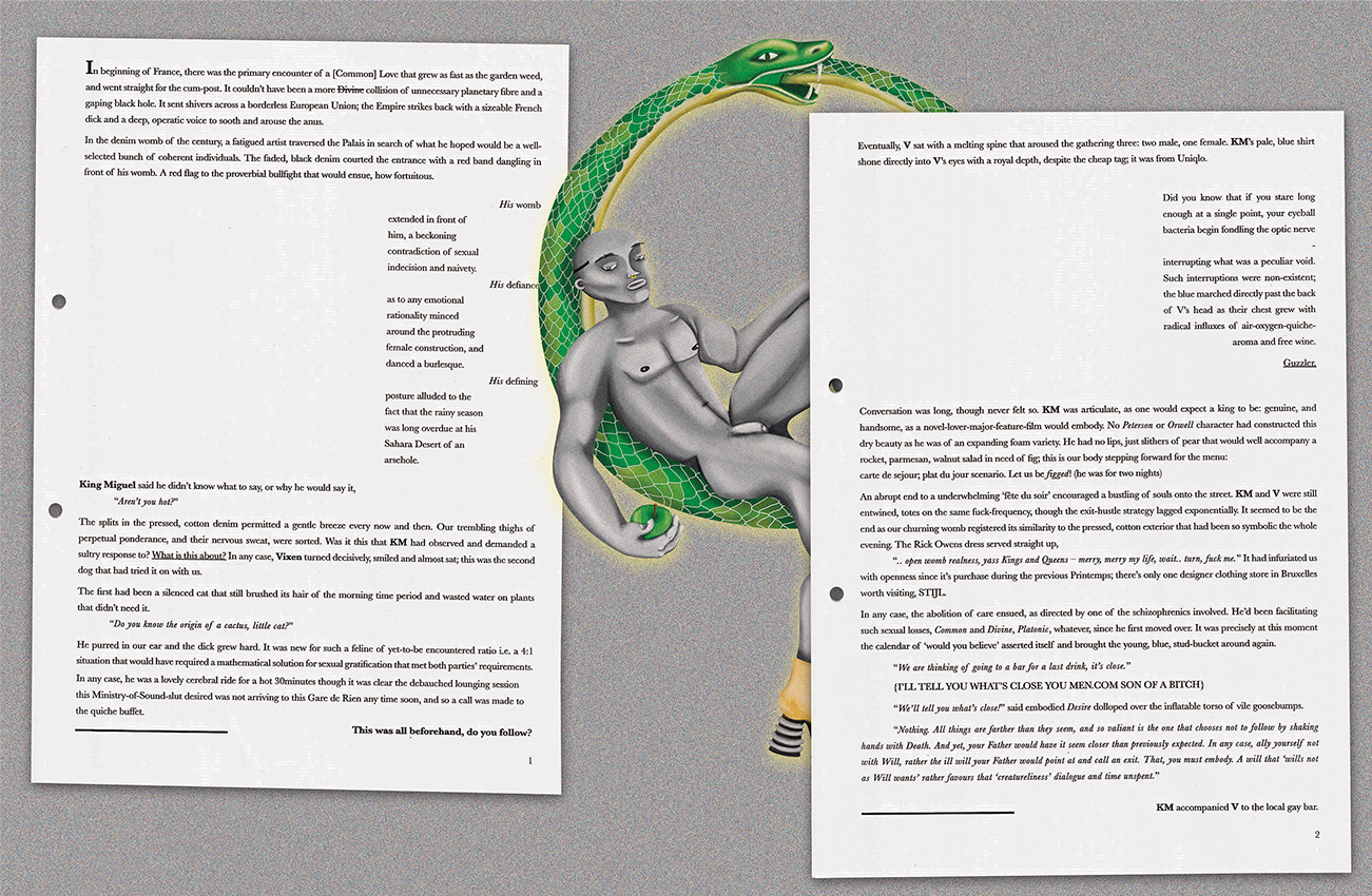 "King Miguel, Algeria and the Vixen" illustration and graphic design in collaboration with Thomas Bradley - 2021