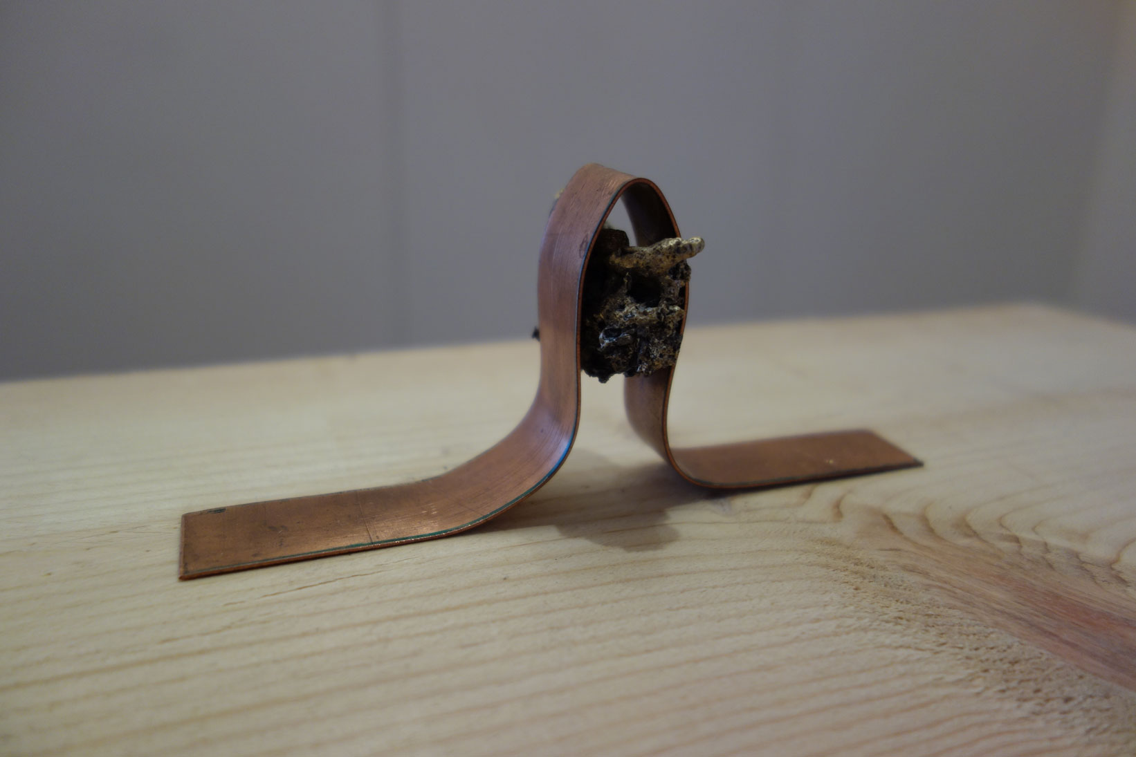 Untitled, 2018, bronze and copper sheet, 15 x 5 x 7 cm