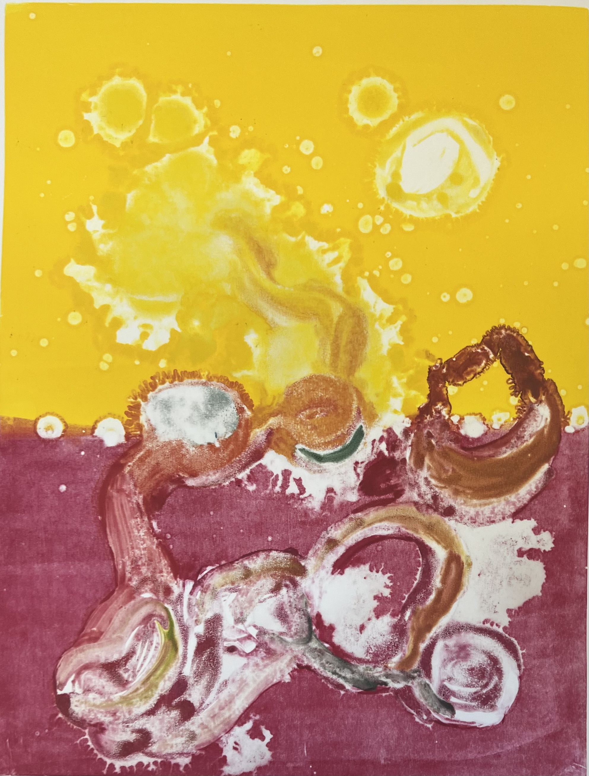 Sour head , 2024 Monoprint