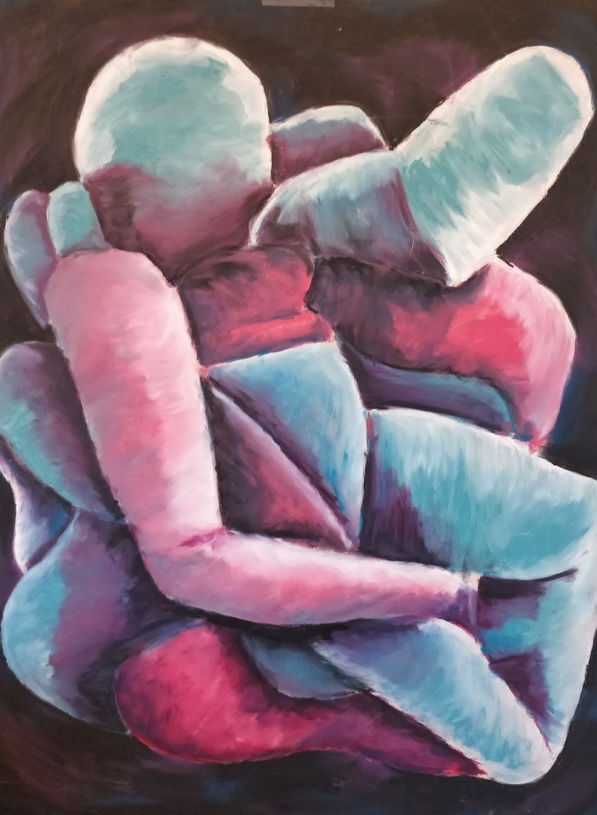 Art Scholarship Fund, Award Amount $100, Hailey Mathis, Human, Oil pastel on paper, 30" x 24"