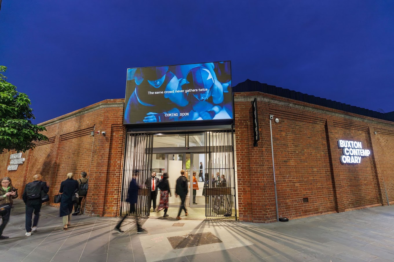 Exhibition identity for 'The Same Crowd Never Gathers Twice', 2024.