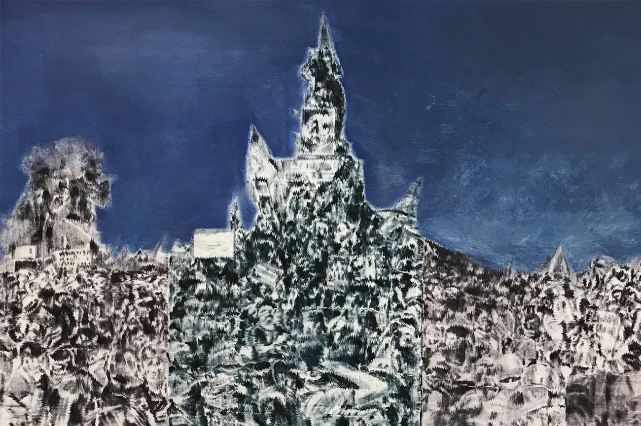 Jorge TaclaOctubre 25, 2019, 2021Óleo y cera fría sobre tela101.6 x 146.05 cm