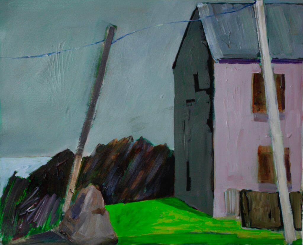 Pink Farmhouse — 29 x 38 cm Acrylic on Paper (2017)