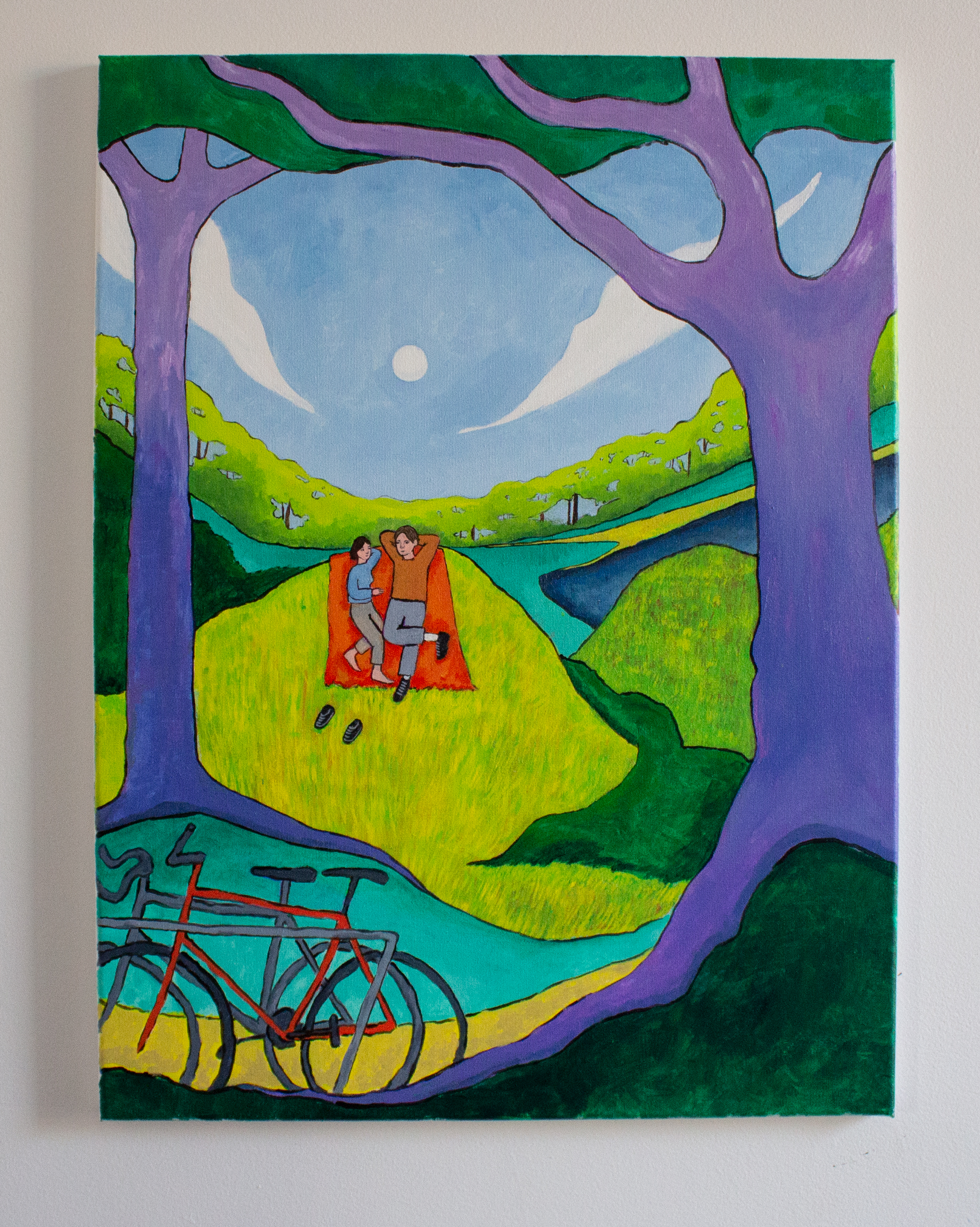 hill in the sun ~ 2022 ~ 18x24"