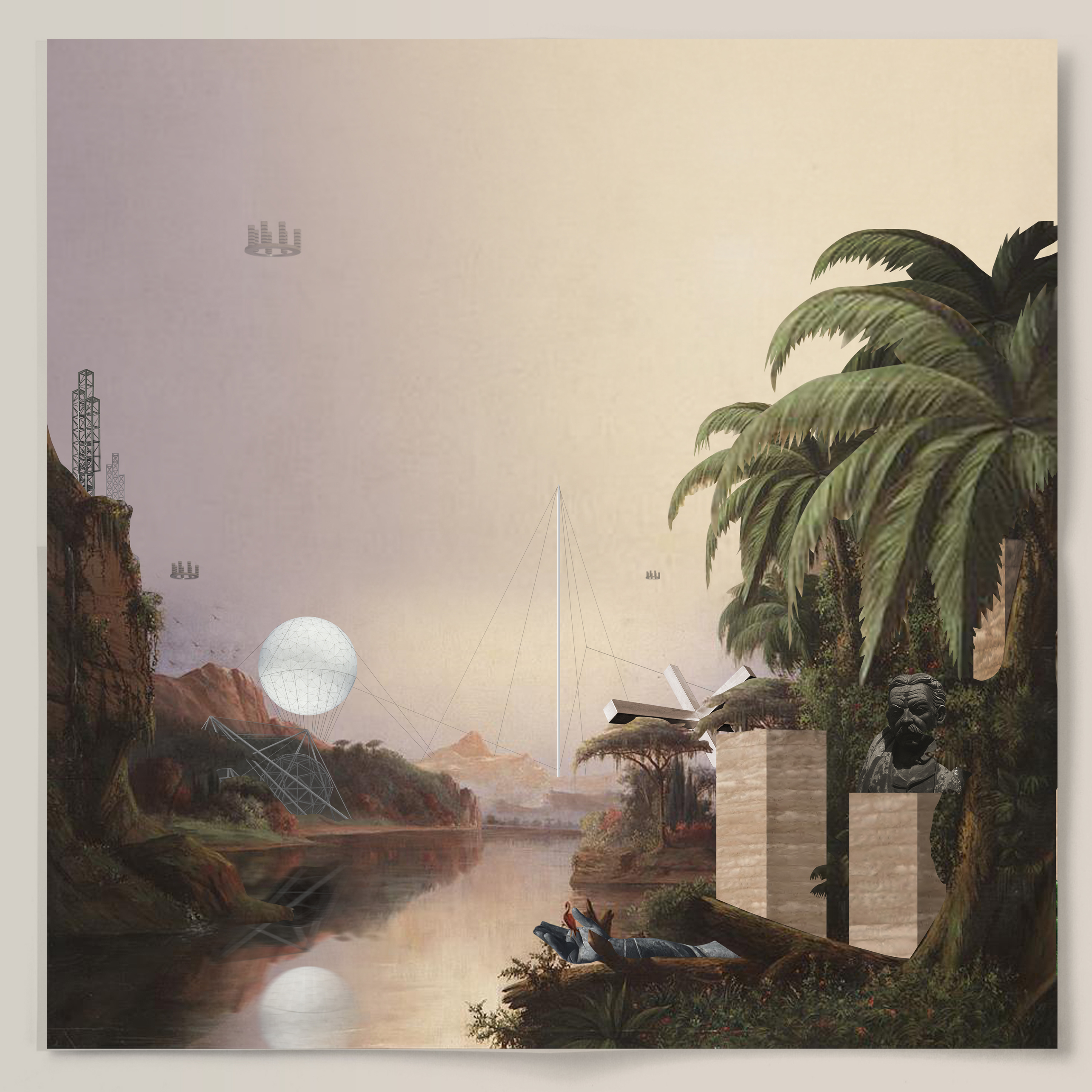 POST-COLONIAL LANDSCAPE (2018), Pigment Print on Canvas, 36 x 36 in 91.44 x 91.44 cm