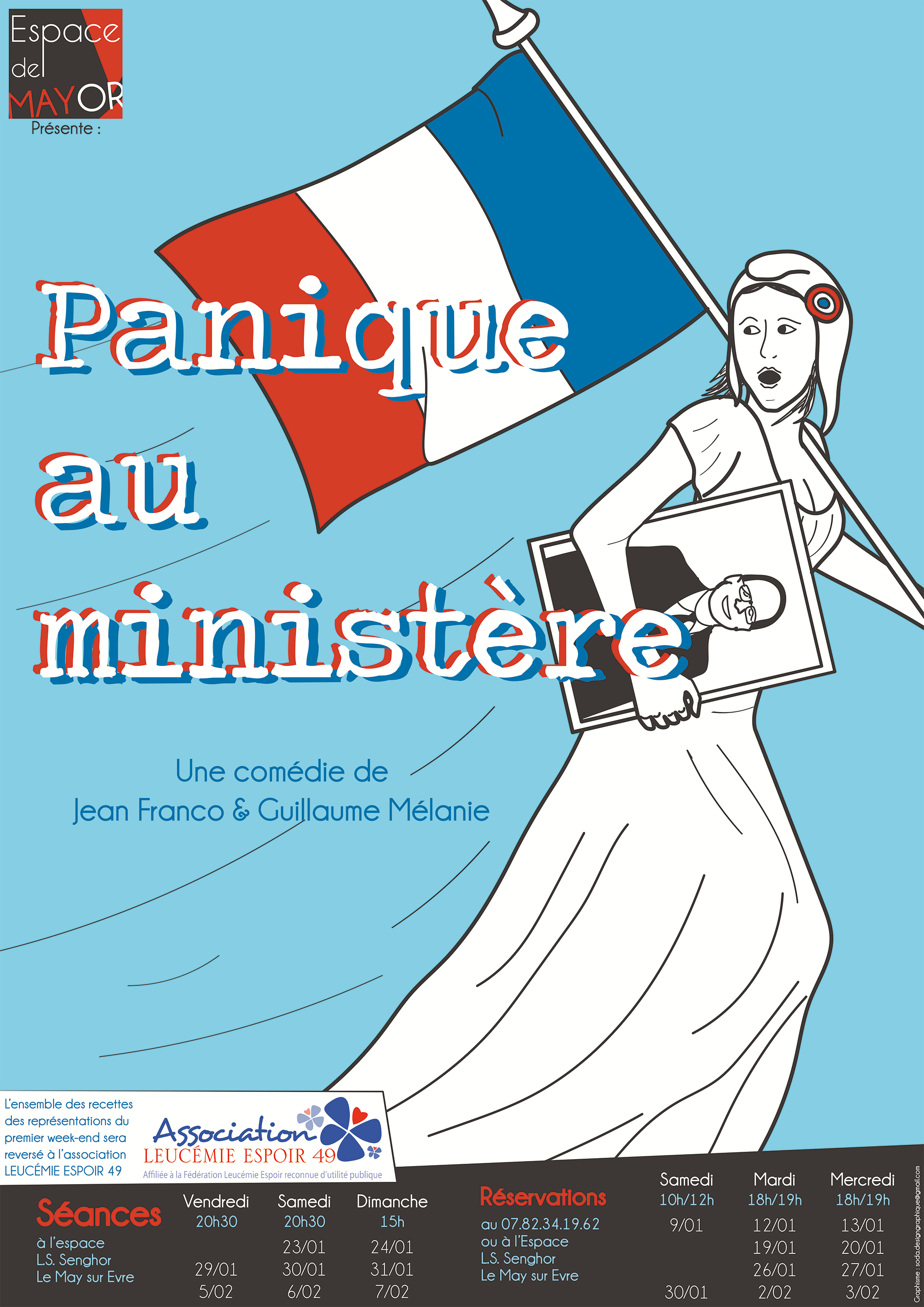 Affiche de théâtre - troupe "Espace del Mayor", Le May-sur-Èvre (49)