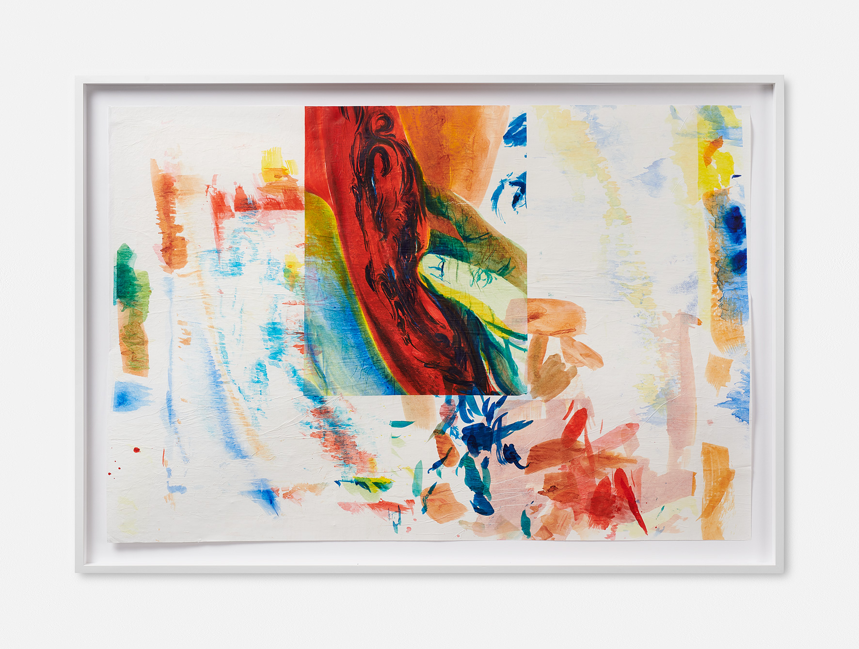 “Pur o.T. L”, Ink on and between silk paper, 75 x 100 cm, 2019, Photo: Mareike Tocha