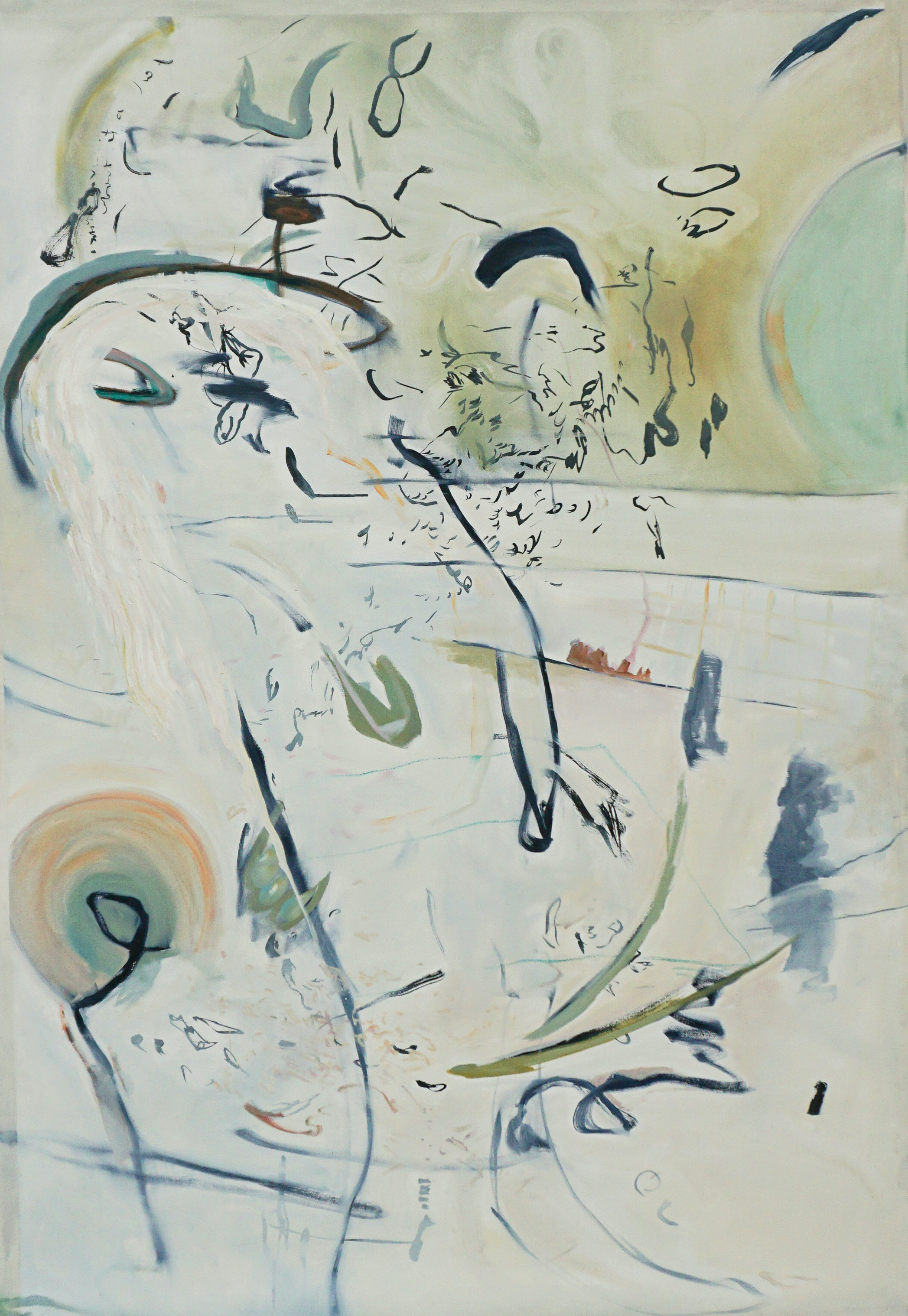 Notes to Self, Oil and Ink on Canvas, 44 x 66 in.